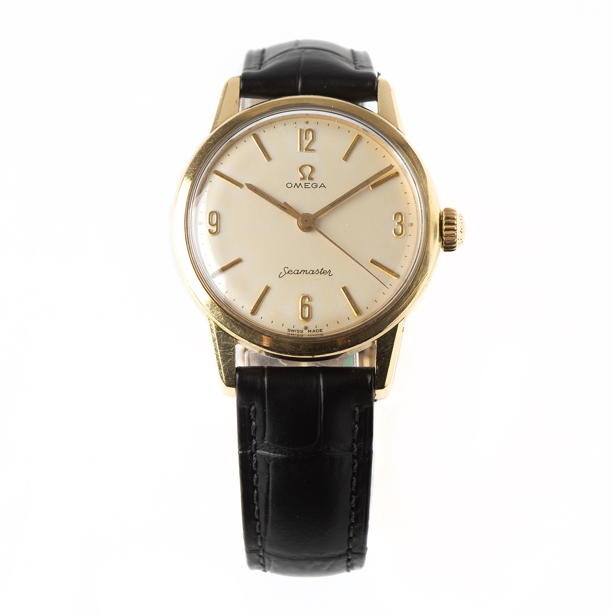 OMEGA, Seamaster Explorer Dial, armbandsur, 35 mm, guld på stål, ca 1960.