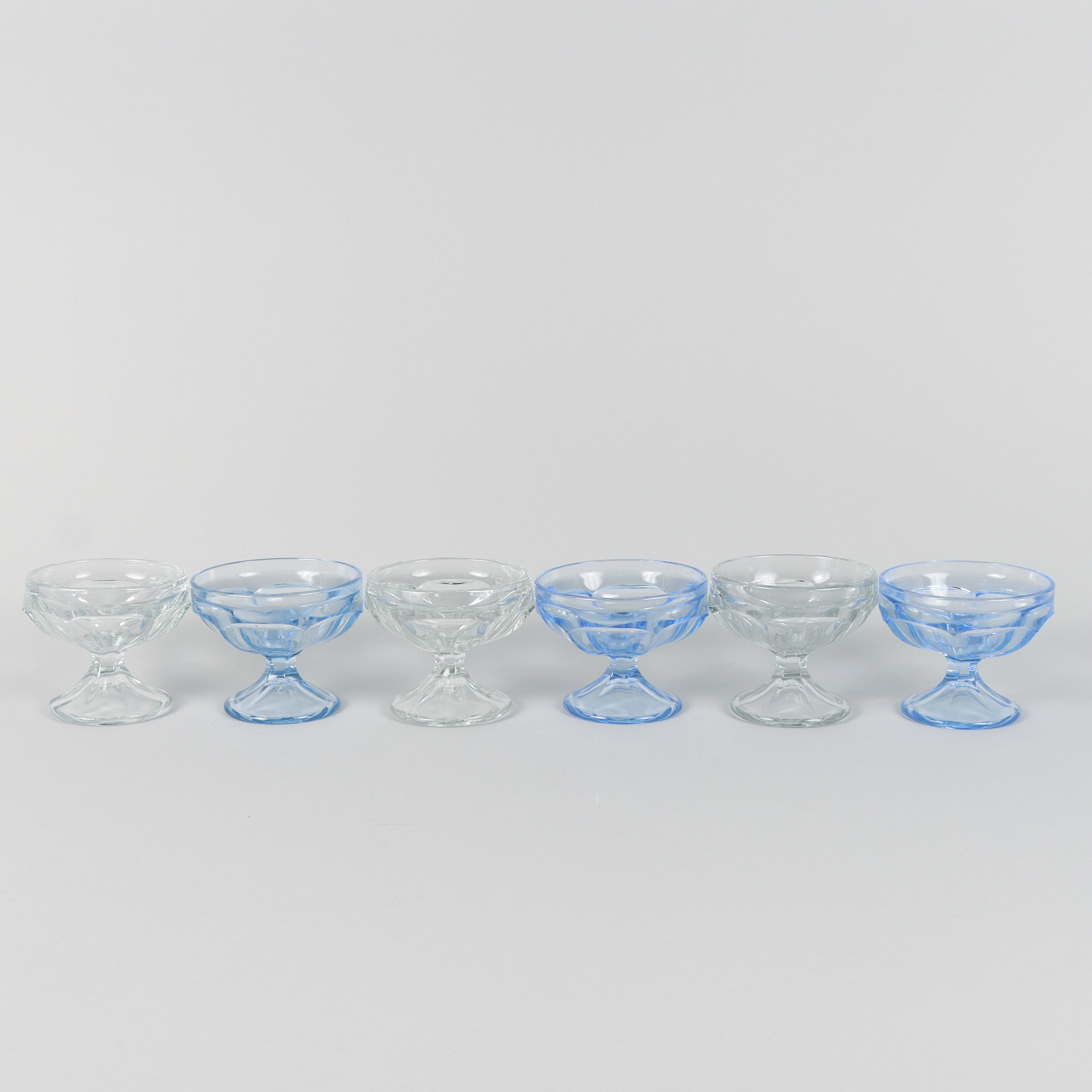 DESSERTSKÅLAR 6 stycken, Eda Glasbruk.