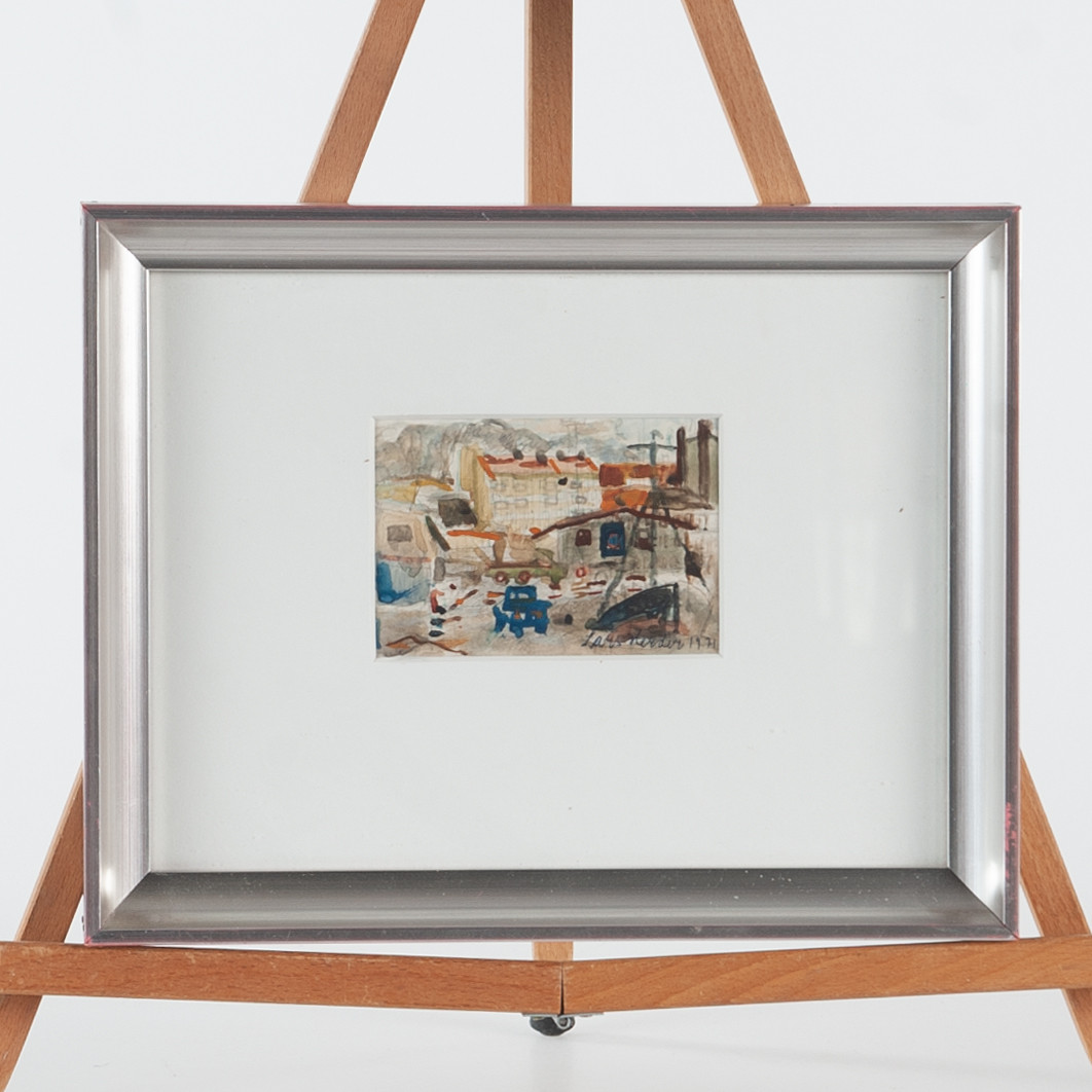 LARS HERDER. Akvarell, signerad och daterad.