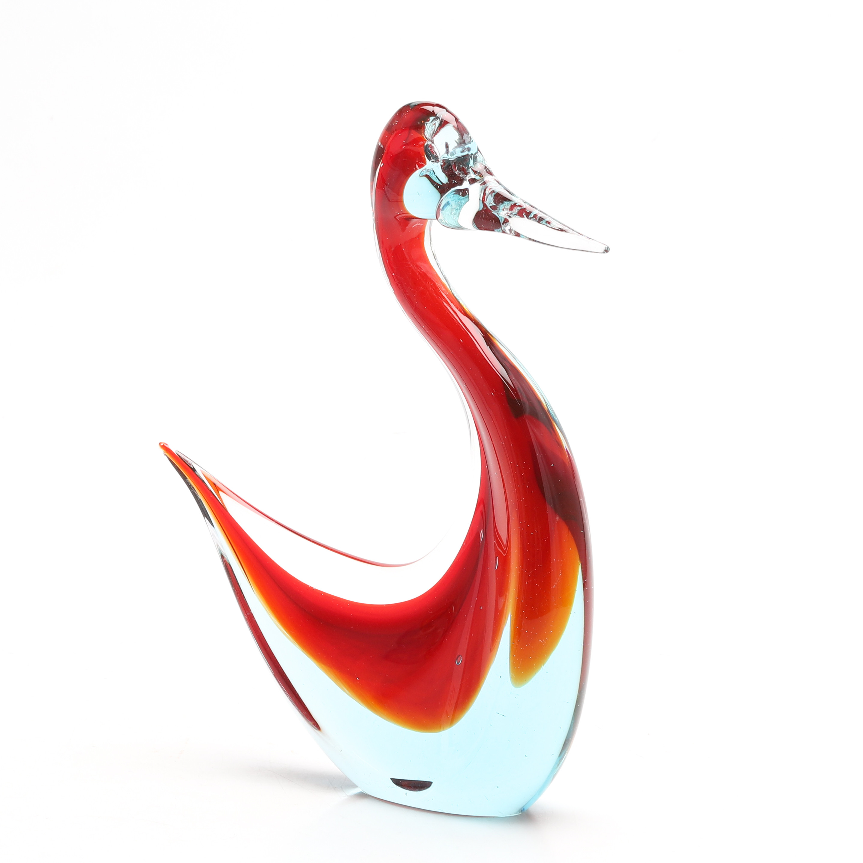 FIGURIN, fågel, glas, Murano, Italien 1900-talets mitt.