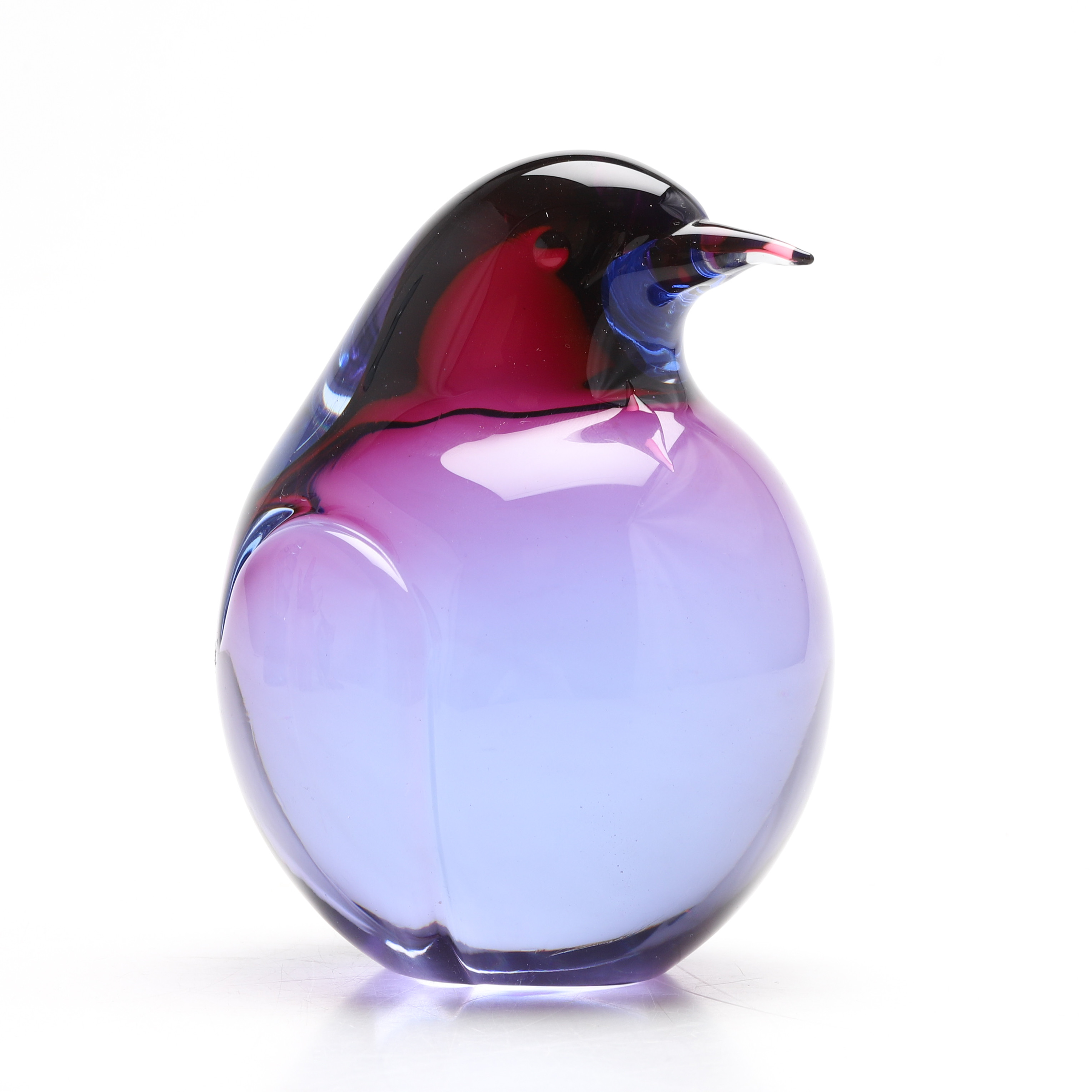 FIGURIN, fågel, glas, Murano, Italien 1900-talets slut.