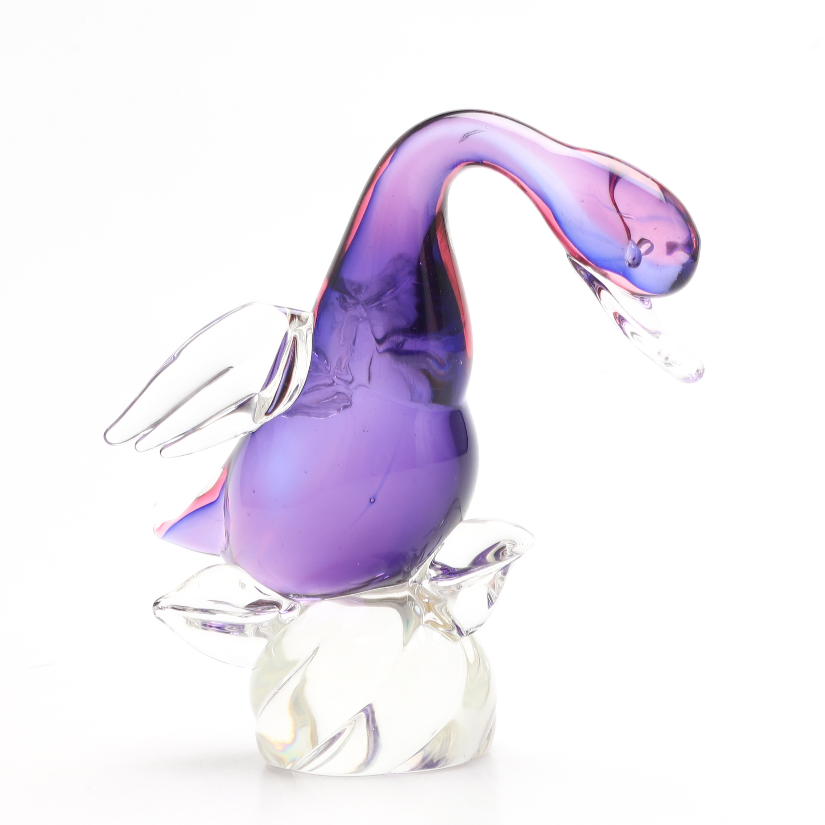 FIGURIN, fågel, glas, Murano, Italien 1900-talets slut.