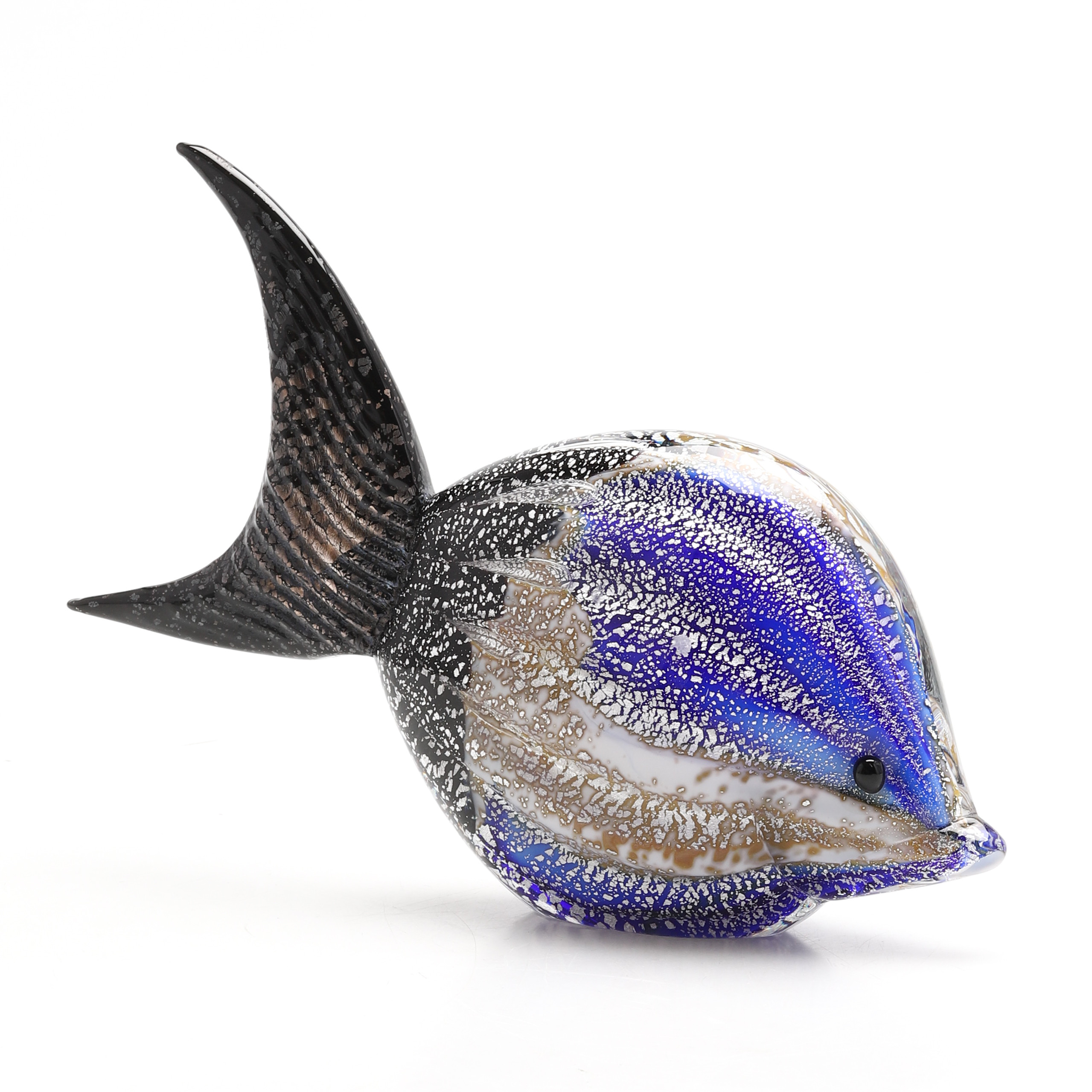 FIGURIN, fisk, glas, Murano, 1900-talets andra hälft.