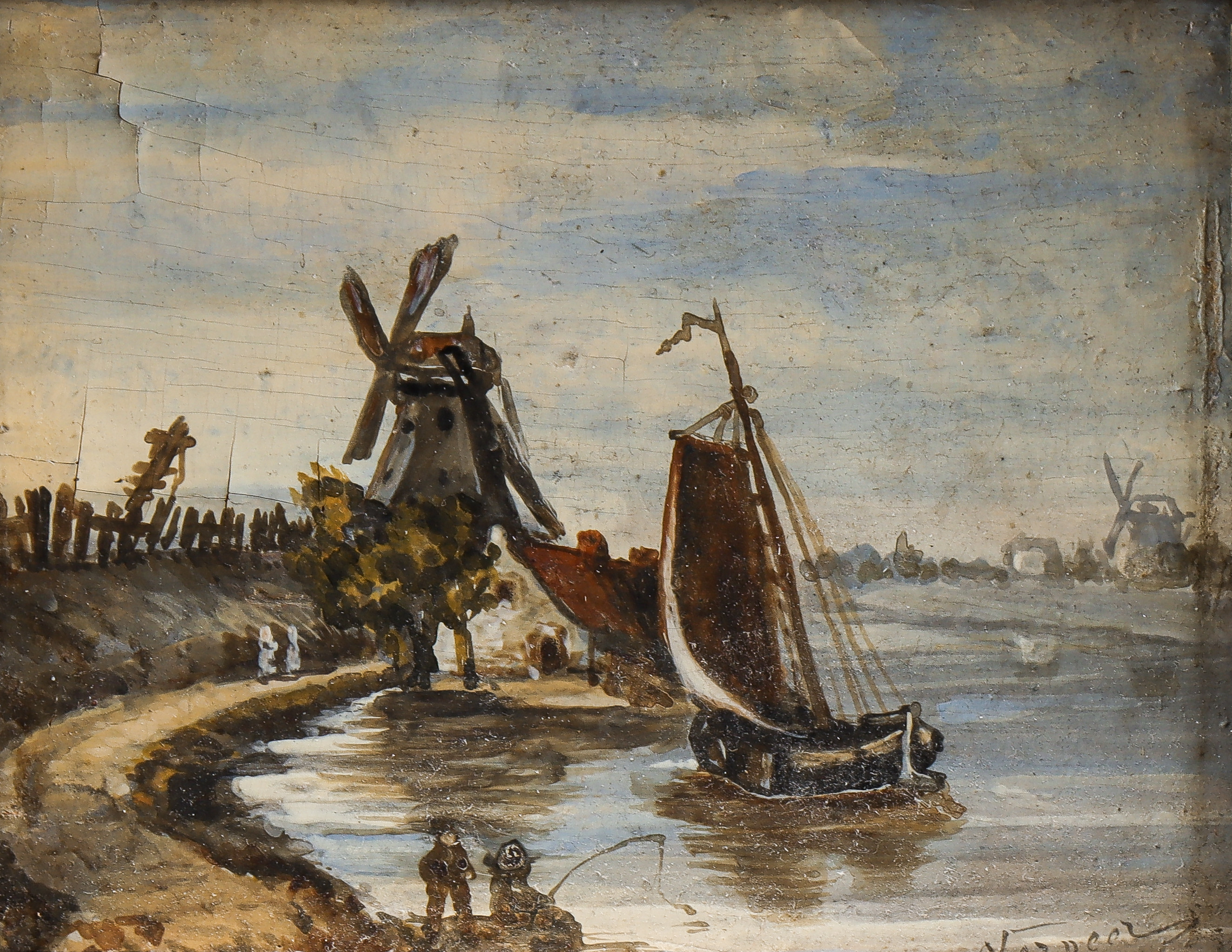 OIDENTIFIERAD KONSTNÄR, holländskt landskap, 1800-talets andra hälft.