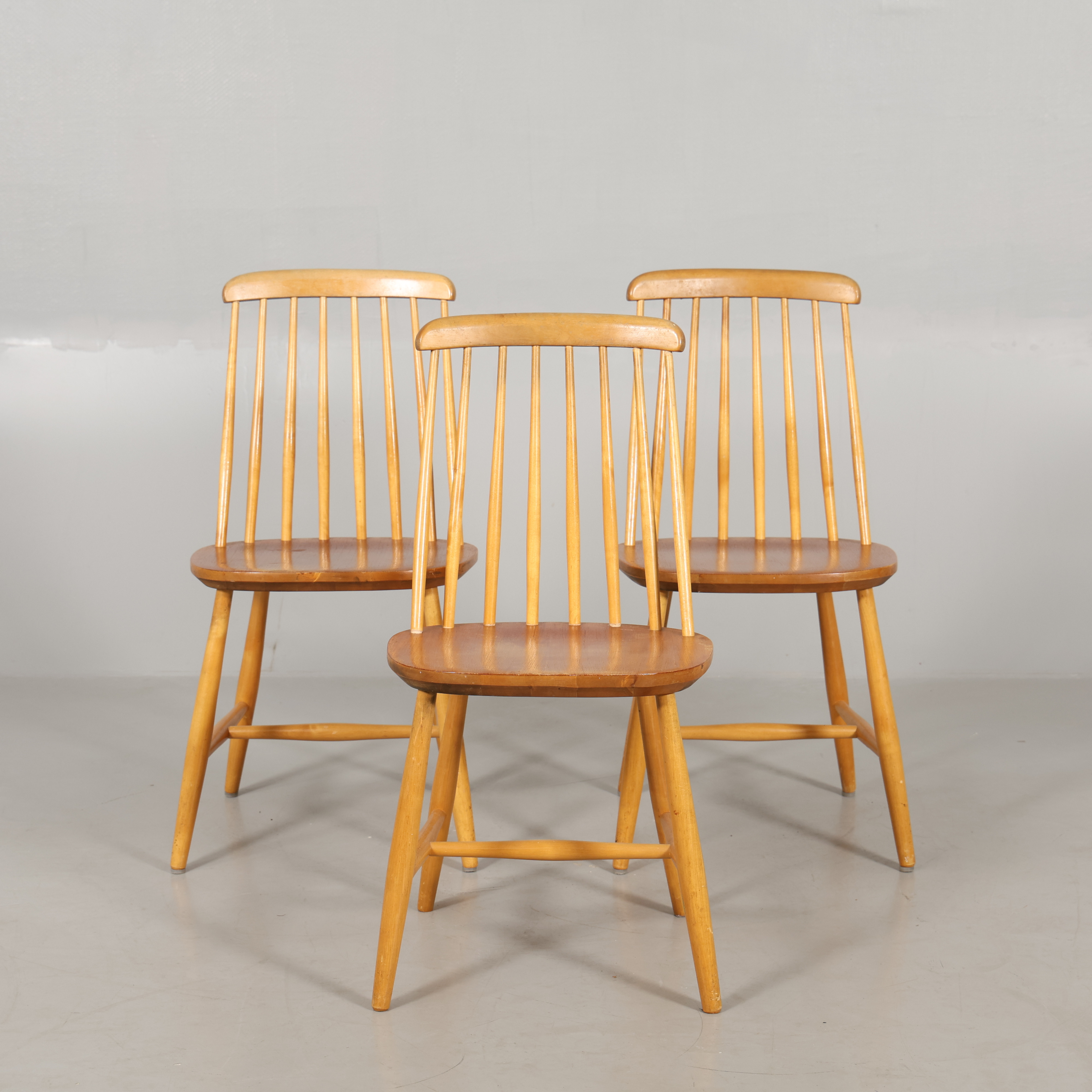 PINNSTOLAR 3 st, Nässjö stolfabrik.