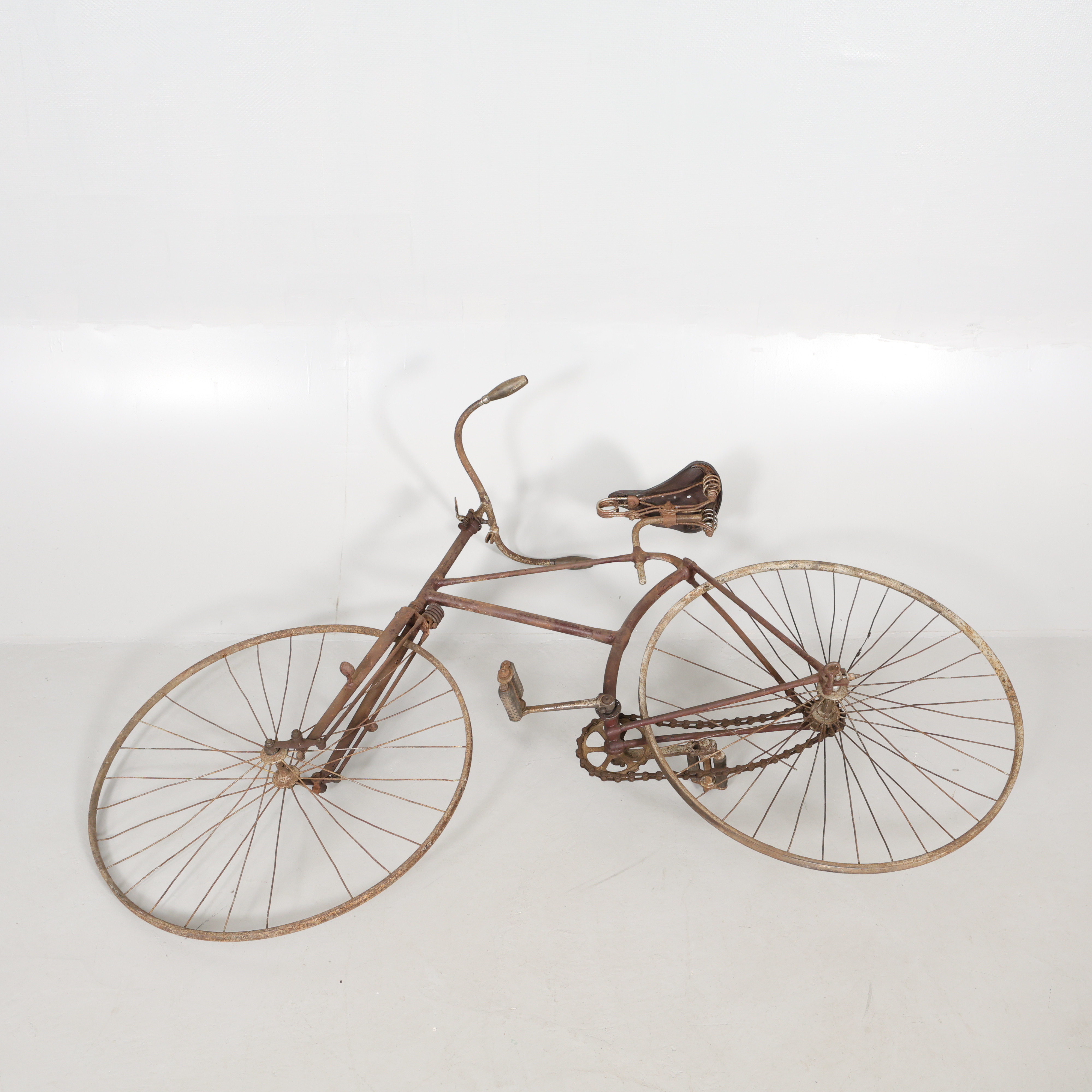 CYKEL Velociped, herrmodell okänt fabrikat, omkring 1890-tal.