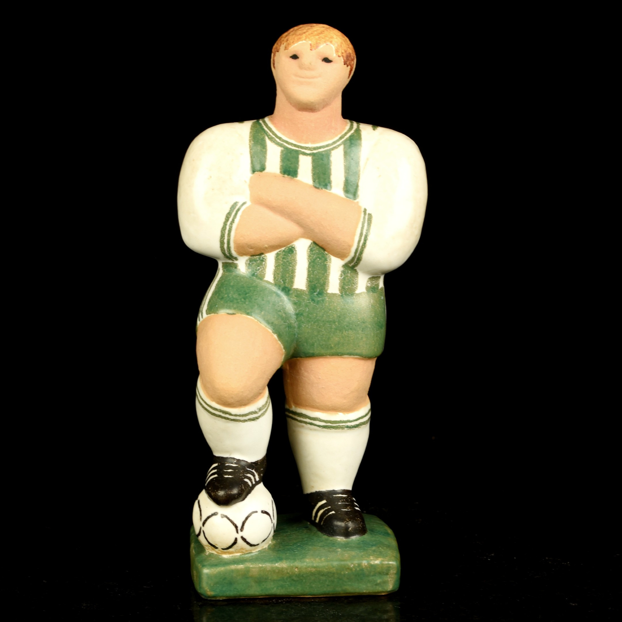 LISA LARSON. Figurin, fotbollsspelare, Hammarby, Gustavsberg, signerad Lisa L.