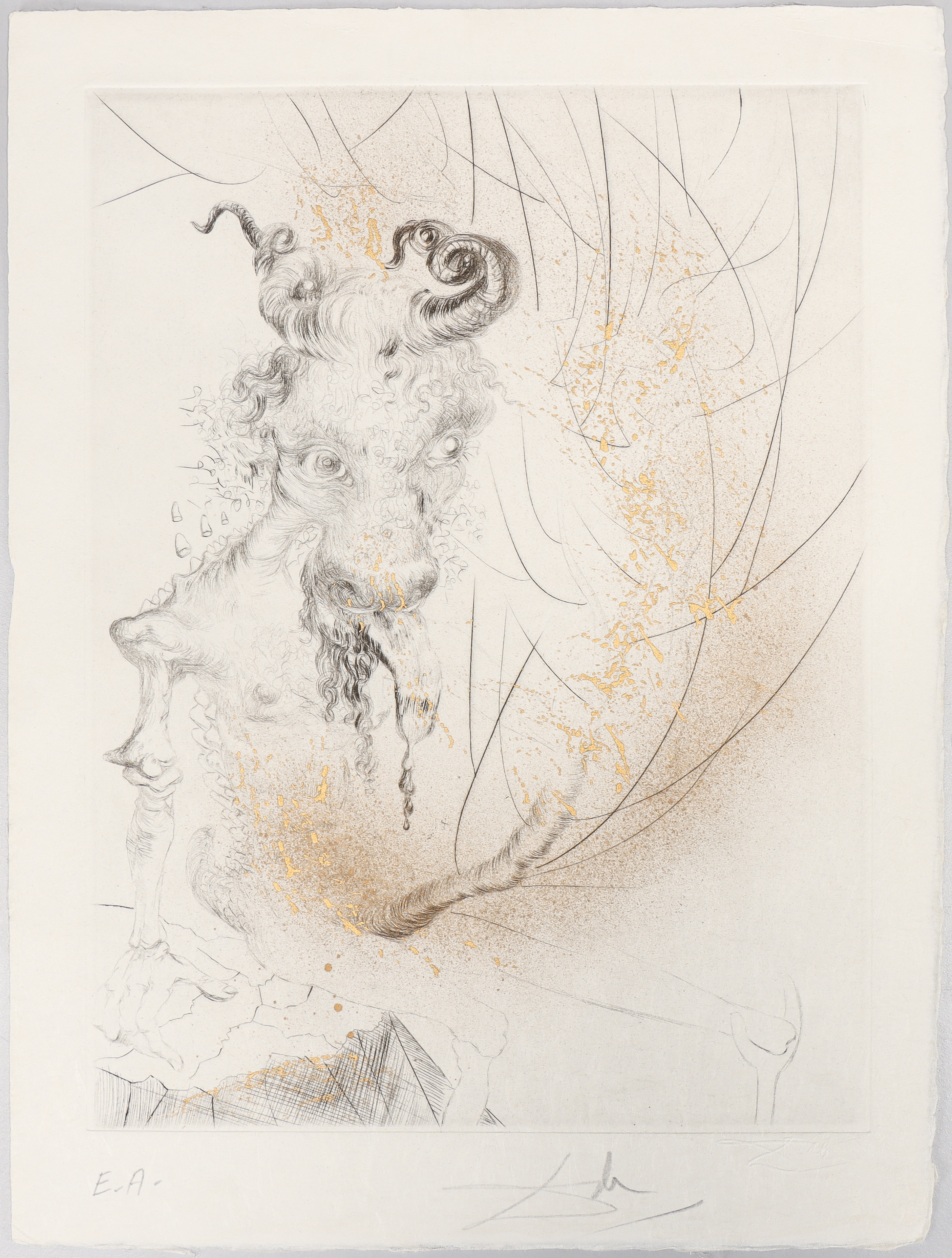 SALVADOR DALÍ. "Tête de veau" ur "Faust (La Nuit de Walpurgis)", 1968/69.