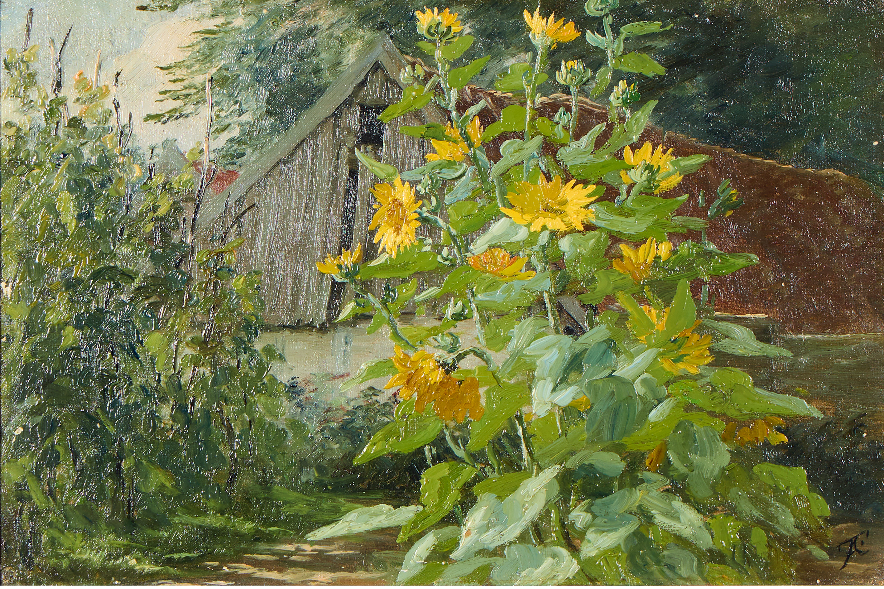 ANTHONORE CHRISTENSEN. "Gula blommor".