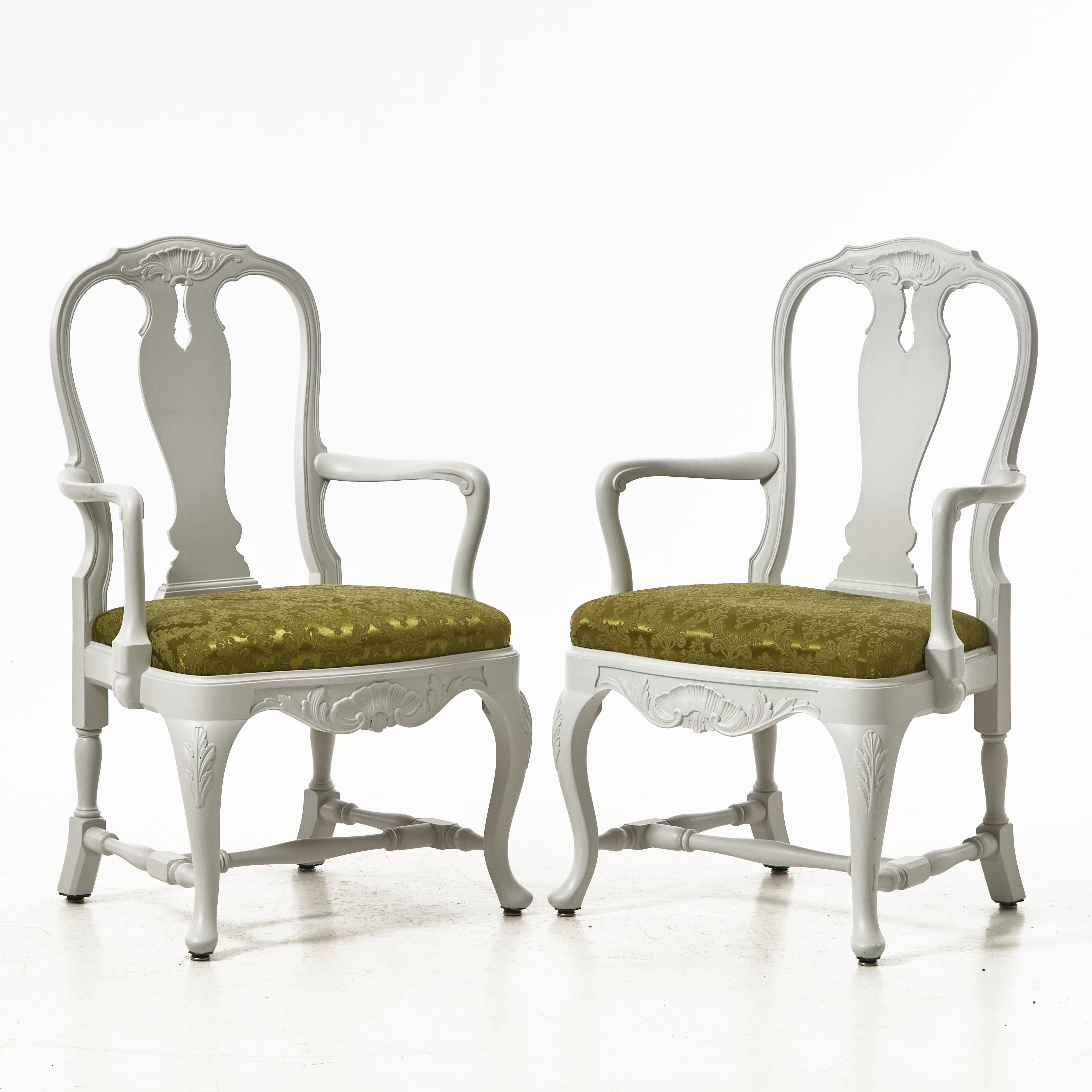 KARMSTOLAR, 1 par, 1900-talets första del, rokokostil.