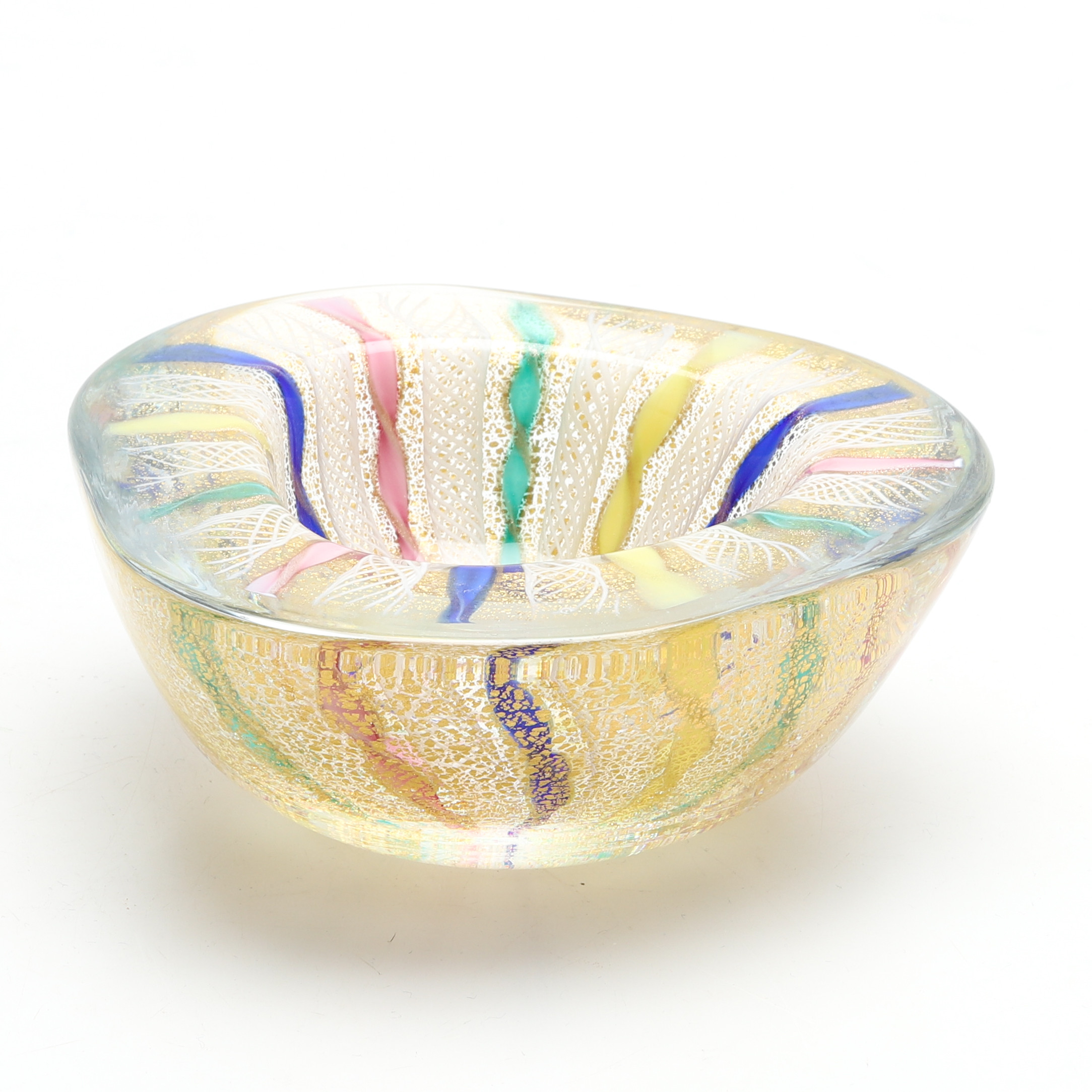 SKÅL, glas, Murano, Italien 1900-talets andra hälft.