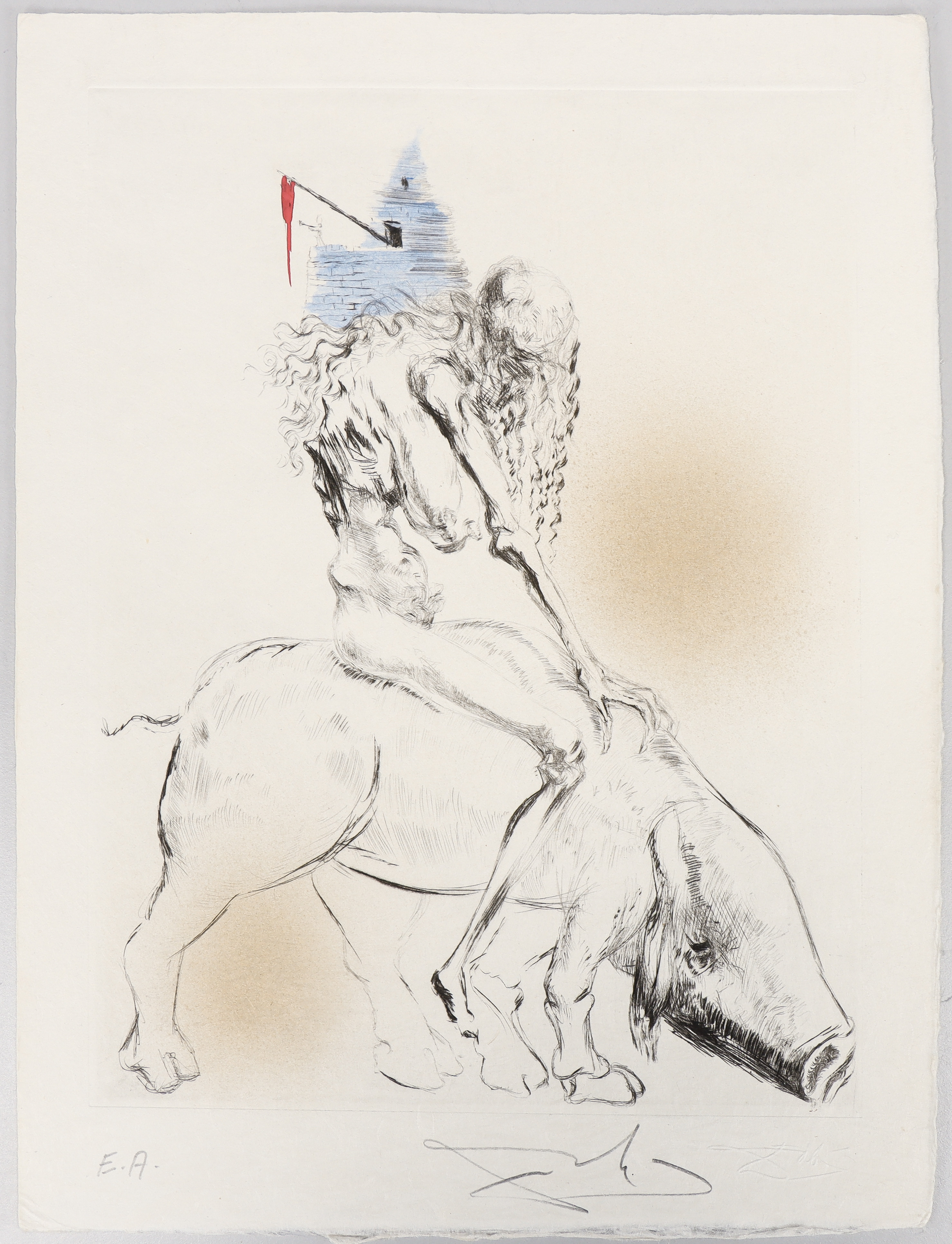 SALVADOR DALÍ. "Femme au Cochon (Woman with Pig)" ur "Faust (La Nuit de Walpurgis)", 1968/69.