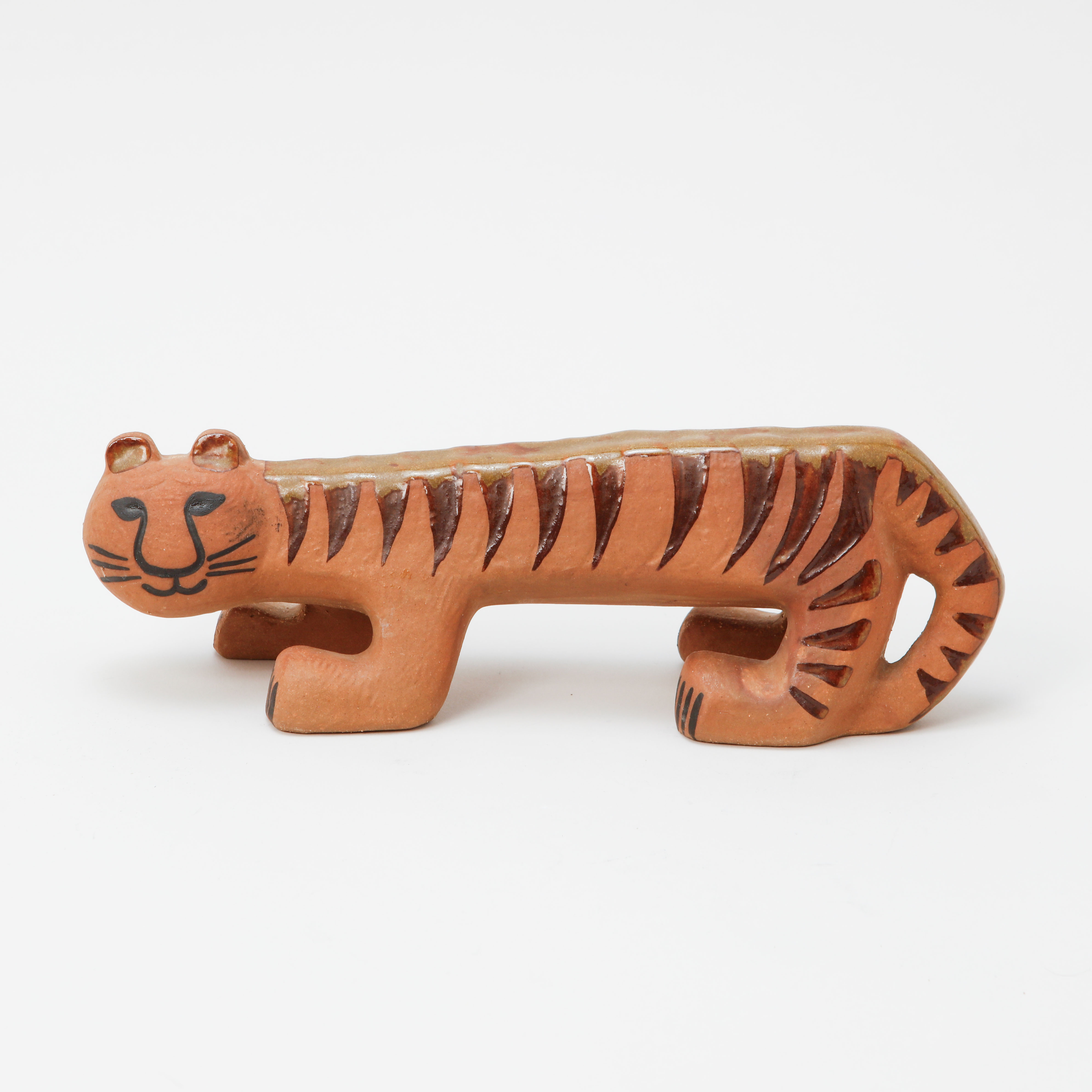 LISA LARSON. Figurin, stengods, "Tiger" ur serien "Afrika", Gustavsberg.