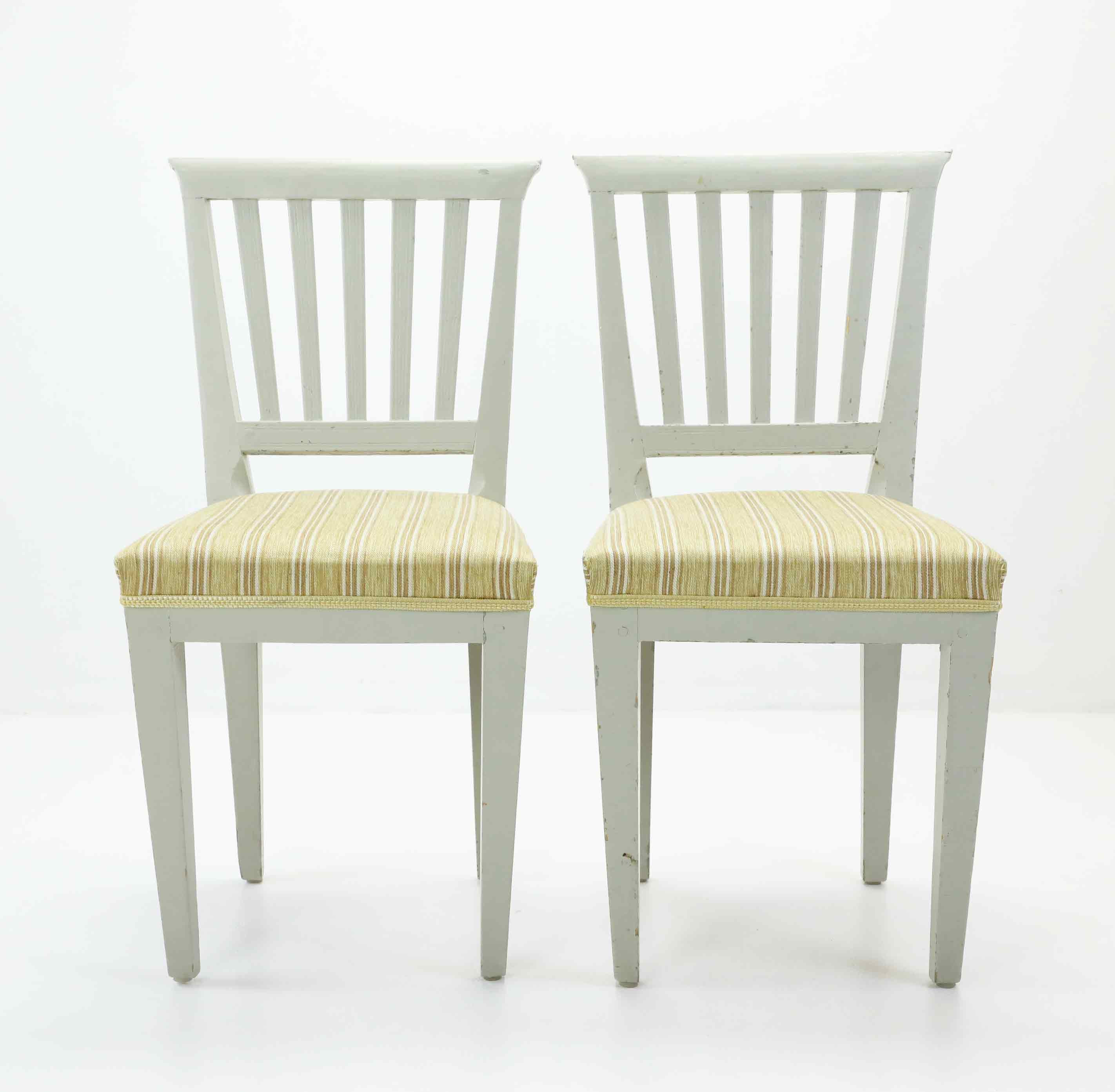 STOLAR, 1 par, gustaviansk stil, 1800-tal.