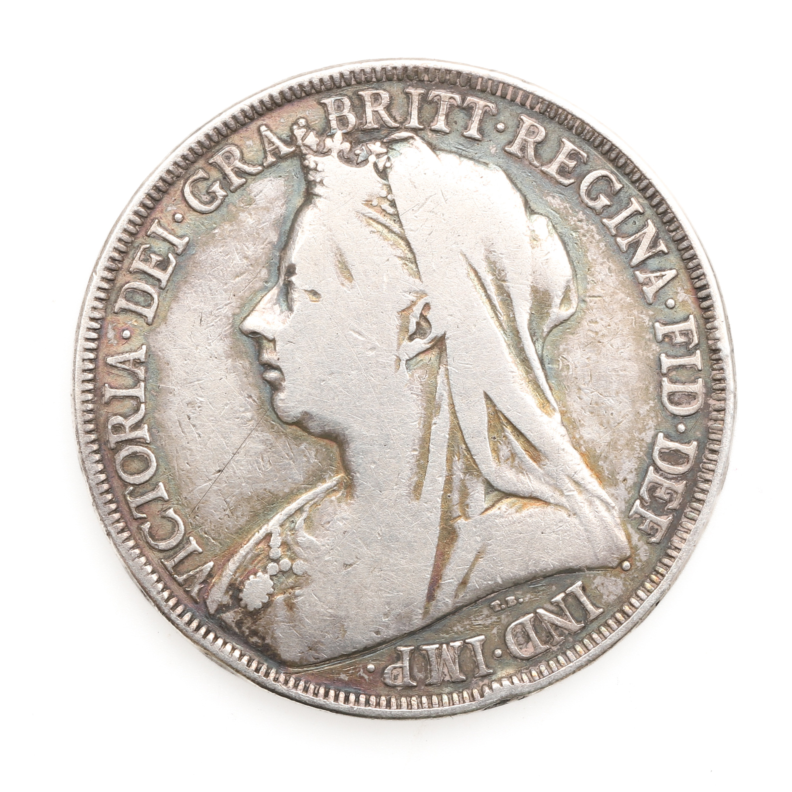MINNESMYNT, silver, "DROTTNING VICTORIA 1896". Vikt 27,9 gram.