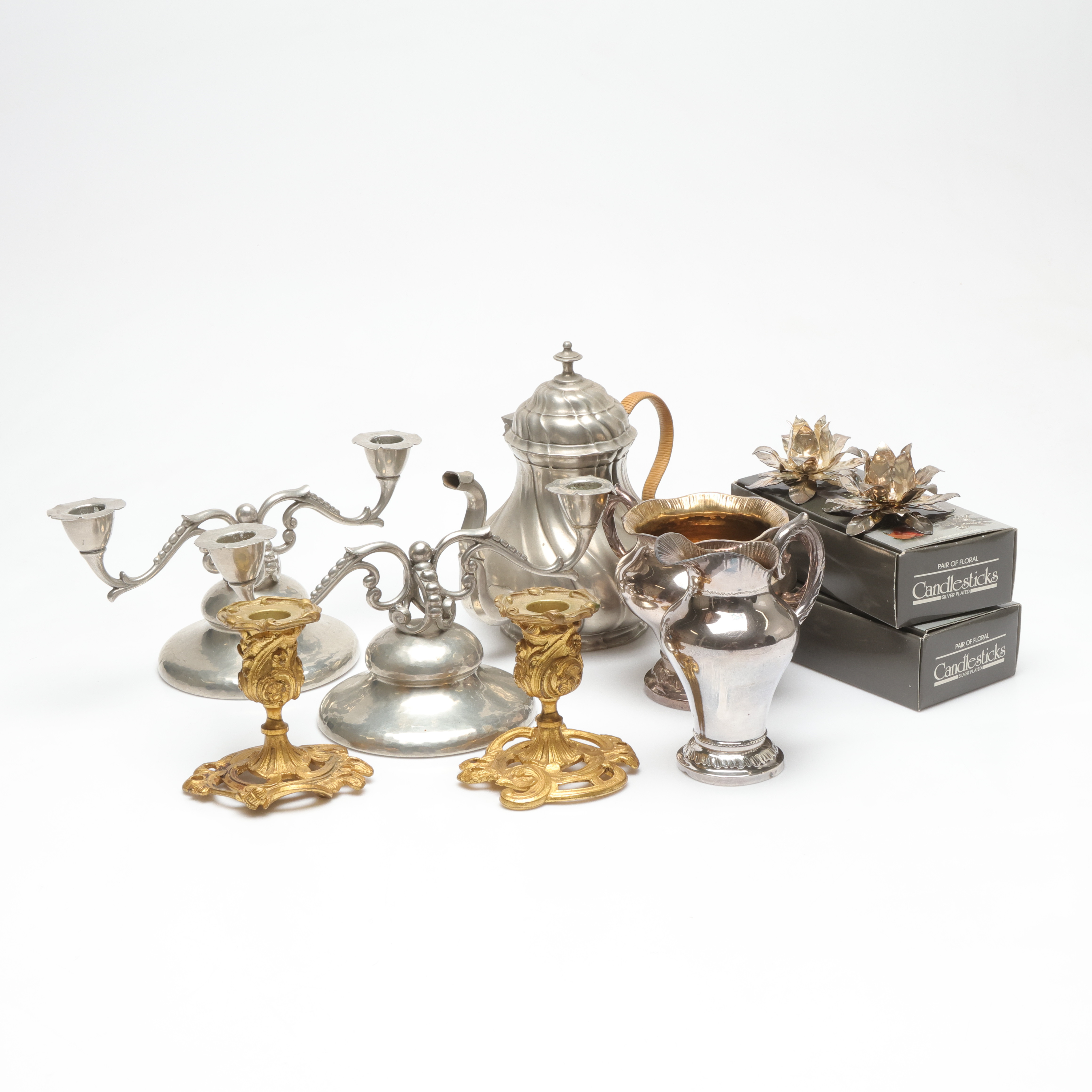 PARTI, 11 delar tenn, nysilver m.m.