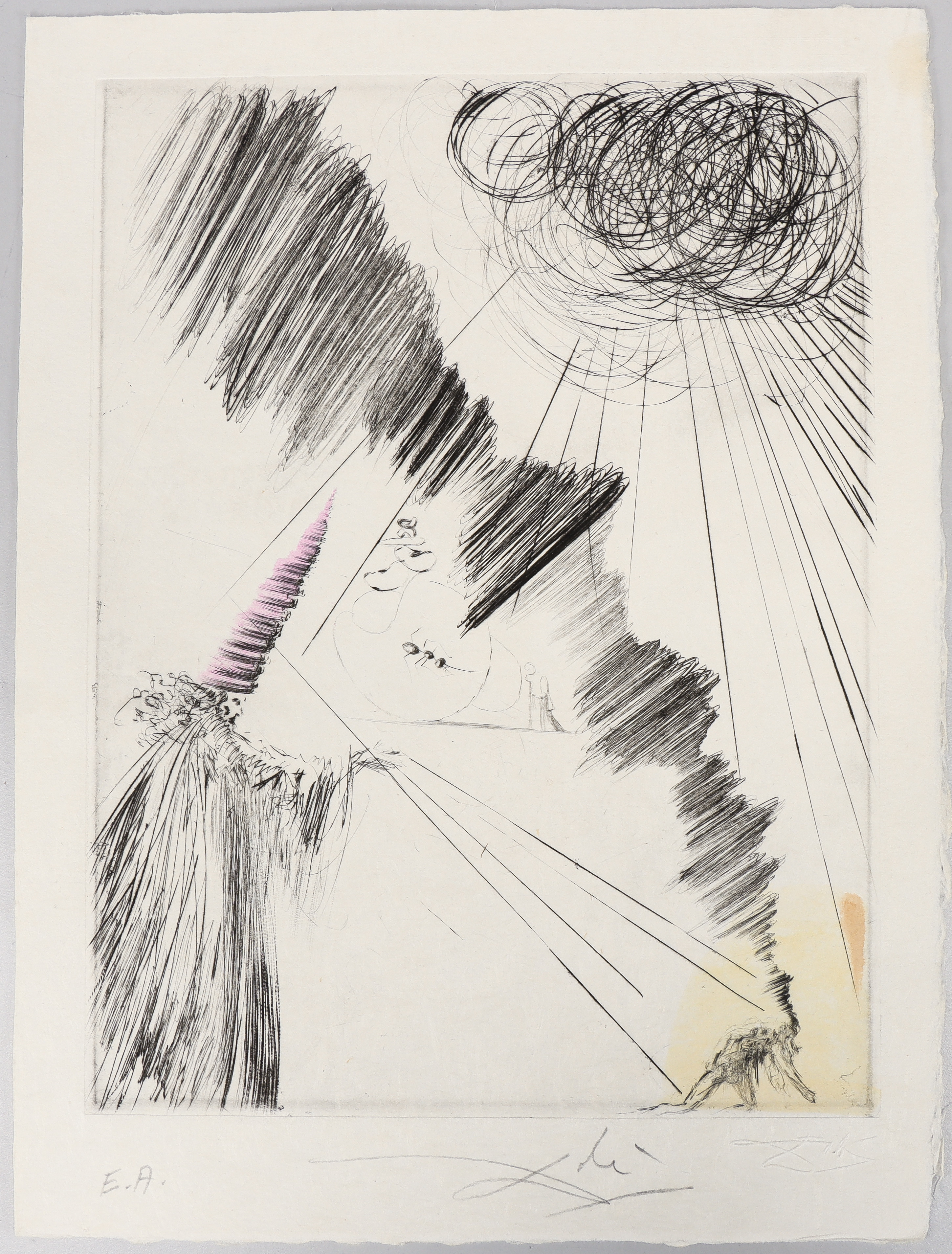 SALVADOR DALÍ. "Femme au Clown (Woman and Clown" ur "Faust (La Nuit de Walpurgis)", 1968/69.