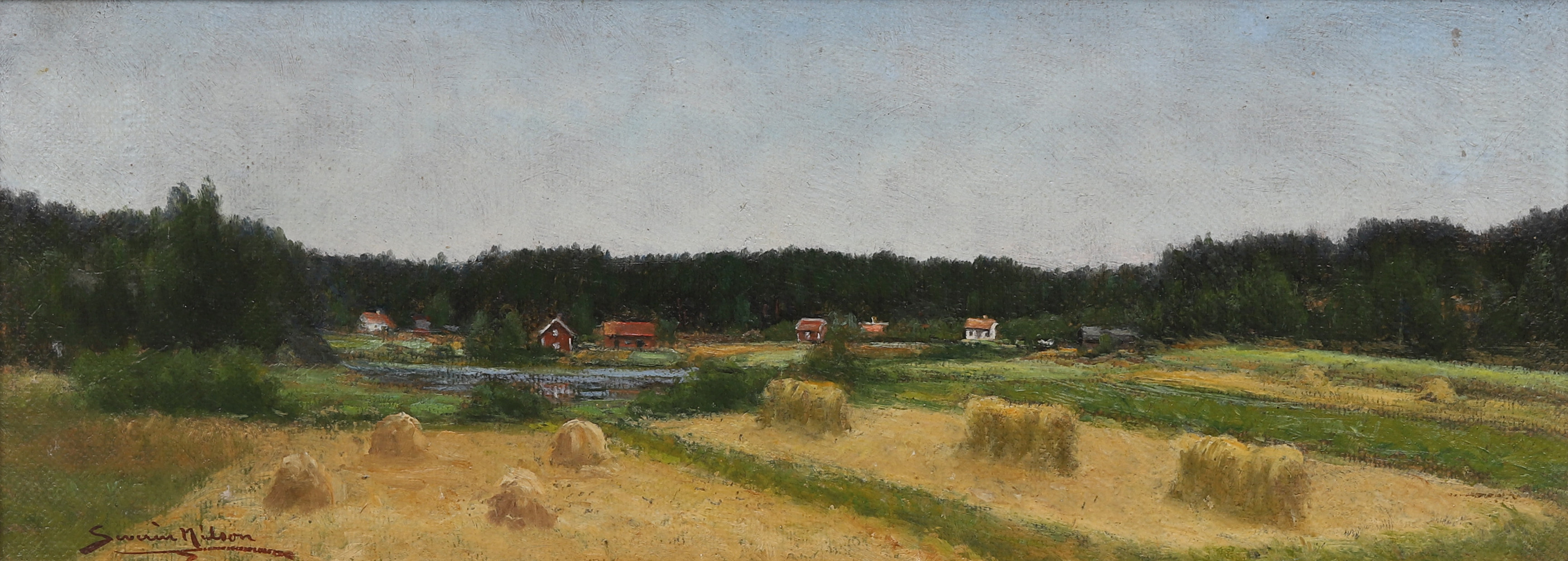 SEVERIN NILSON. Olja på duk, Höhässjor. signerad.