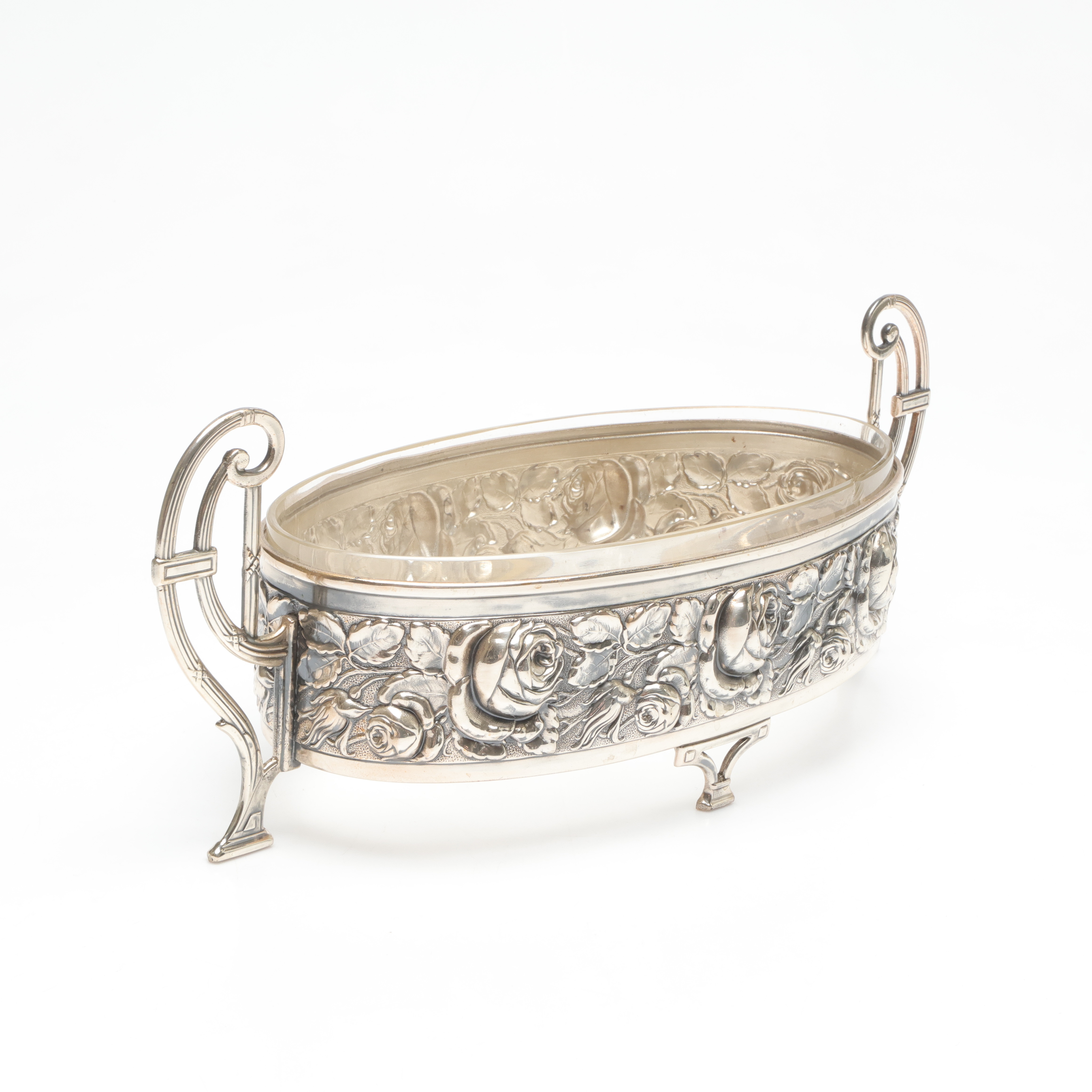 JARDINJÄR, jugend, nysilver, tidigt 1900-tal.