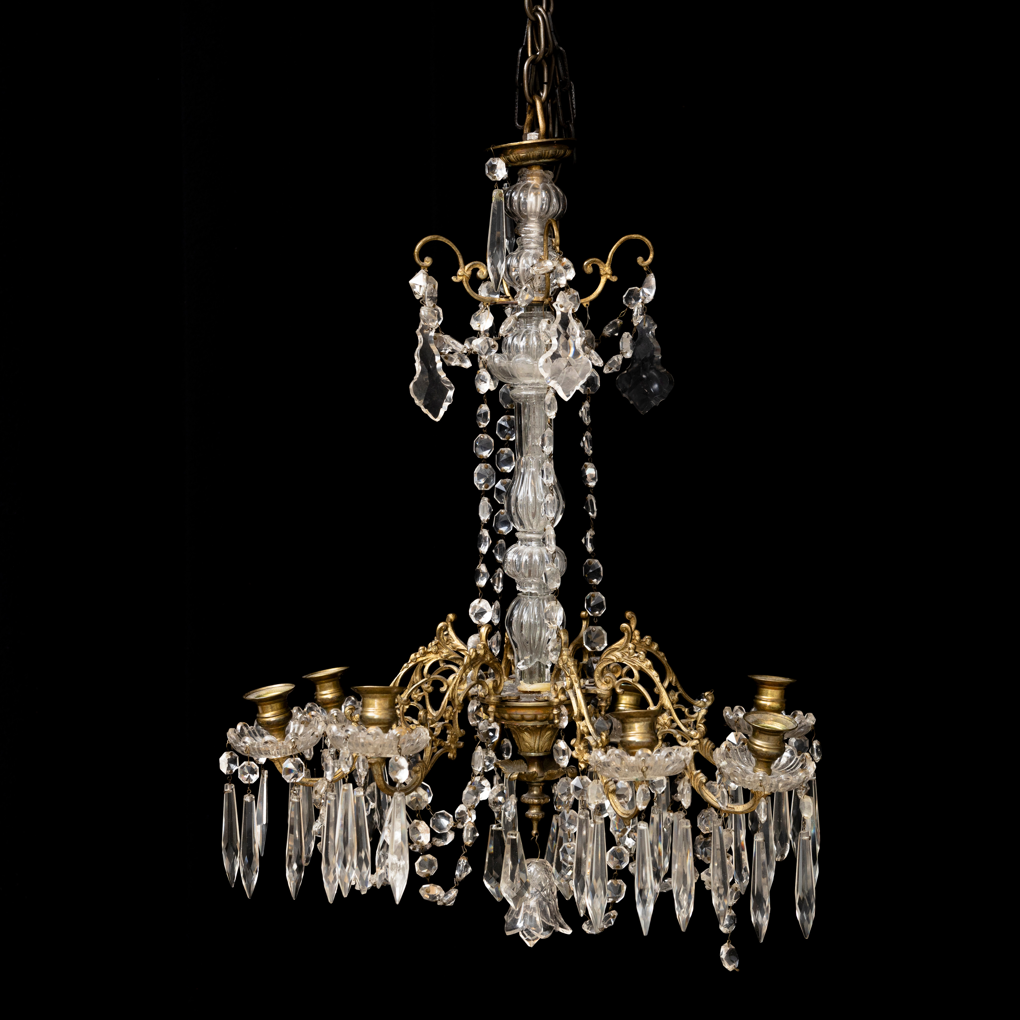 LJUSKRONA, oscariansk, 1800-talets andra hälft. Höjd ca 55 cm.