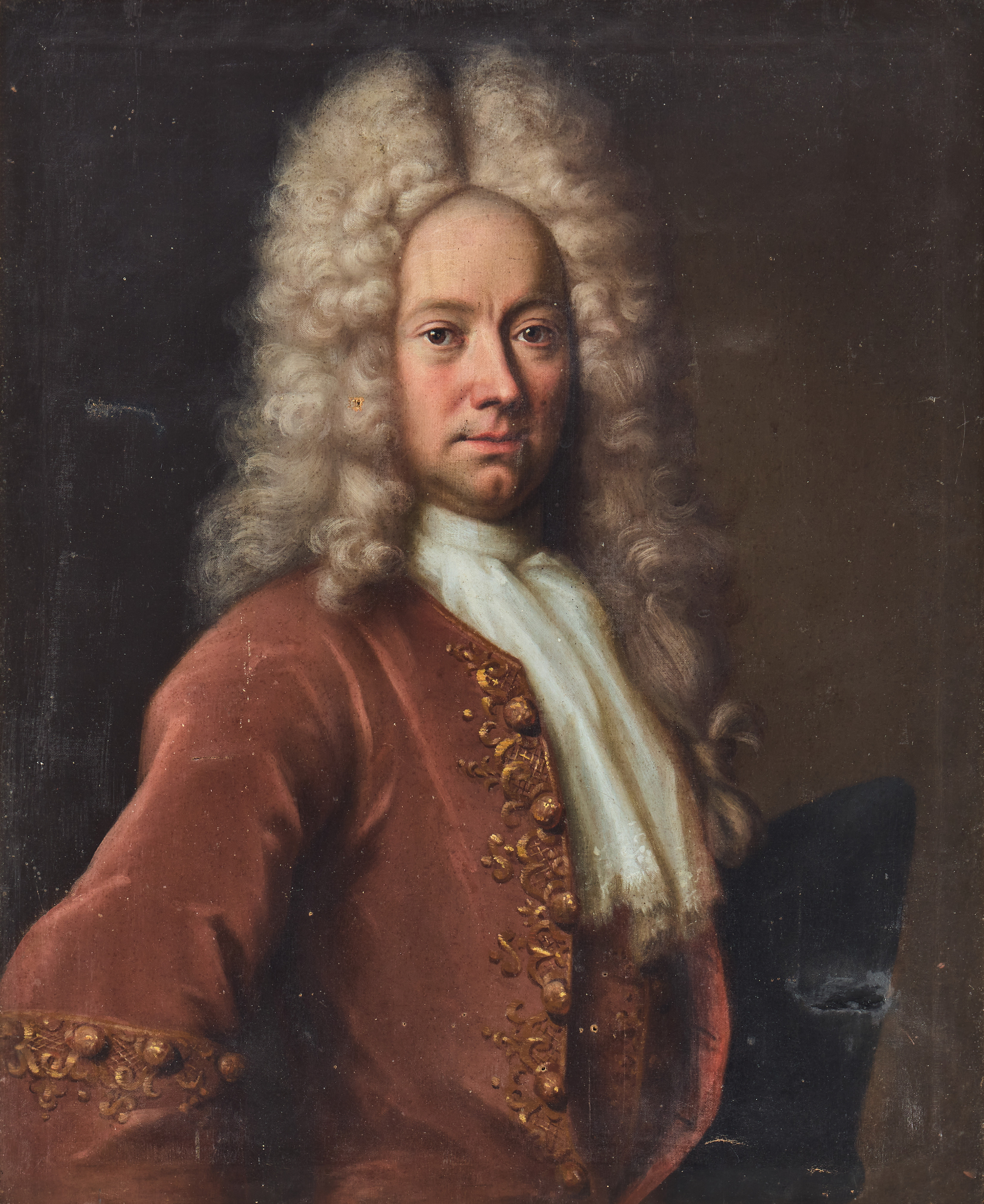LUCAS VON BREDA (1676–1752). Porträtt föreställande riddarhuskamrerare och kammarrevisionsrådet Nils Lagerstolpe (1677-1750).