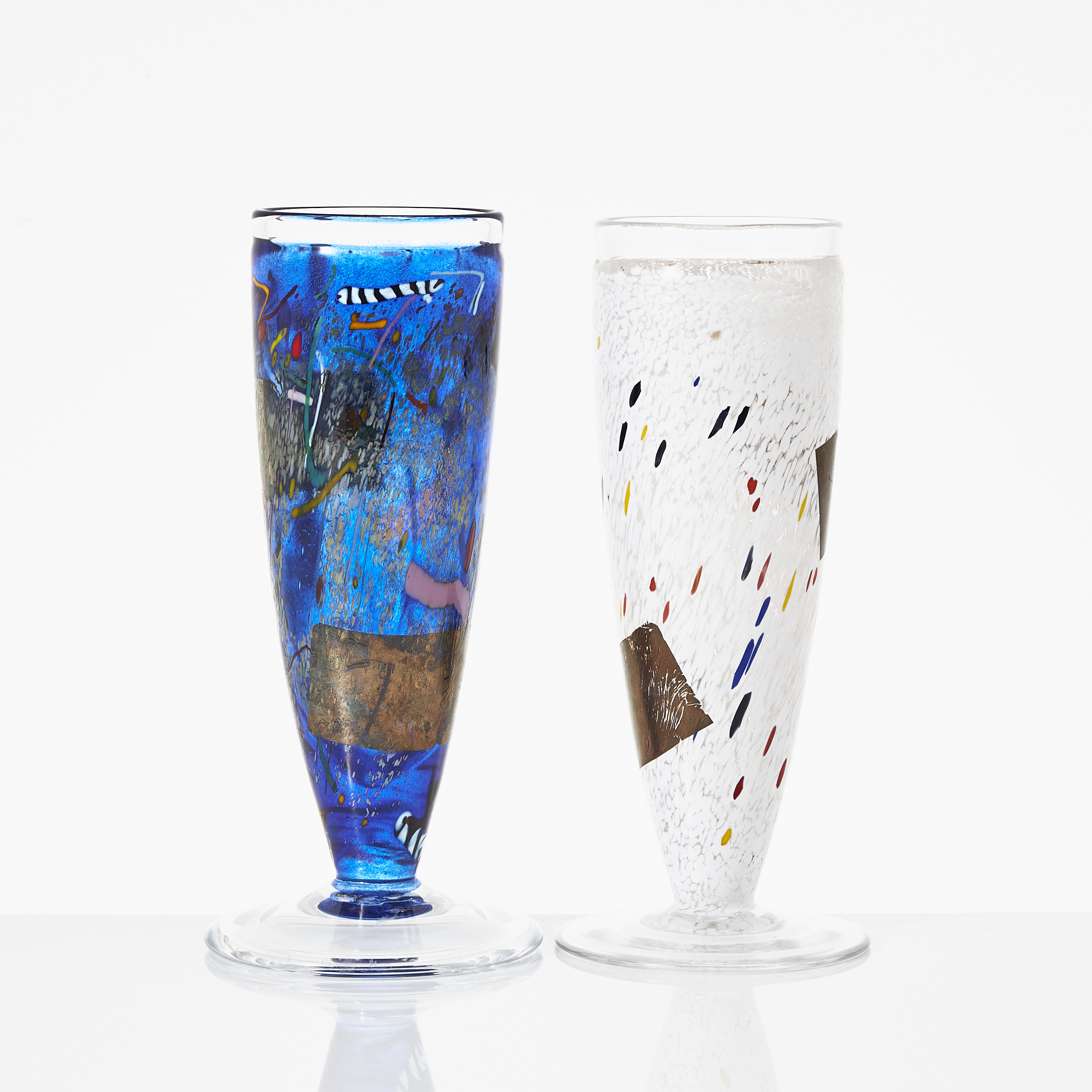 BERTIL VALLIEN. Vaser "Satellite", 2 stycken, Kosta Boda Artist Collection, signerade B Vallien.