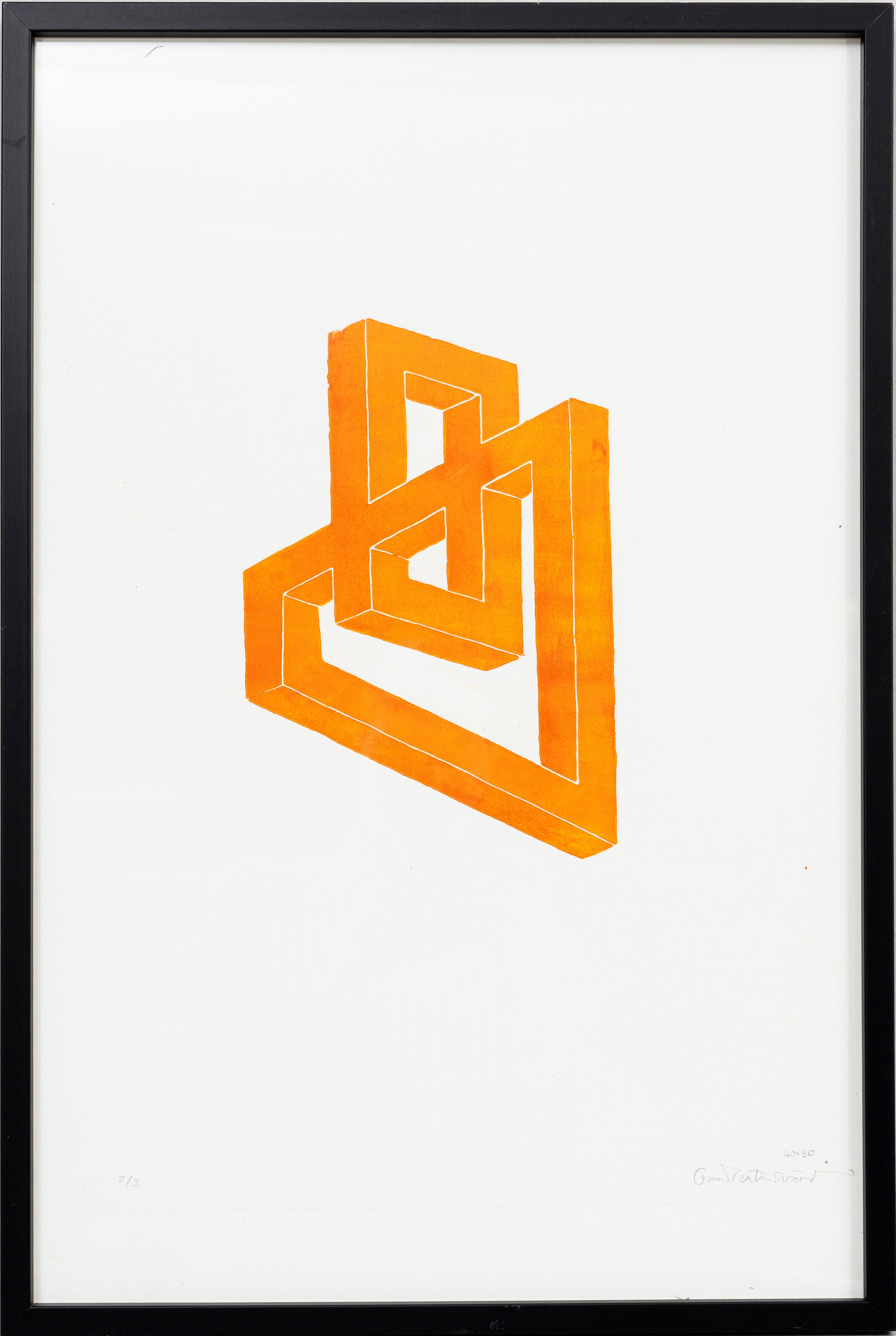 OSCAR REUTERSVÄRD. Omöjlig figur, signerad, numrerad épreuve d'artiste 2/3.