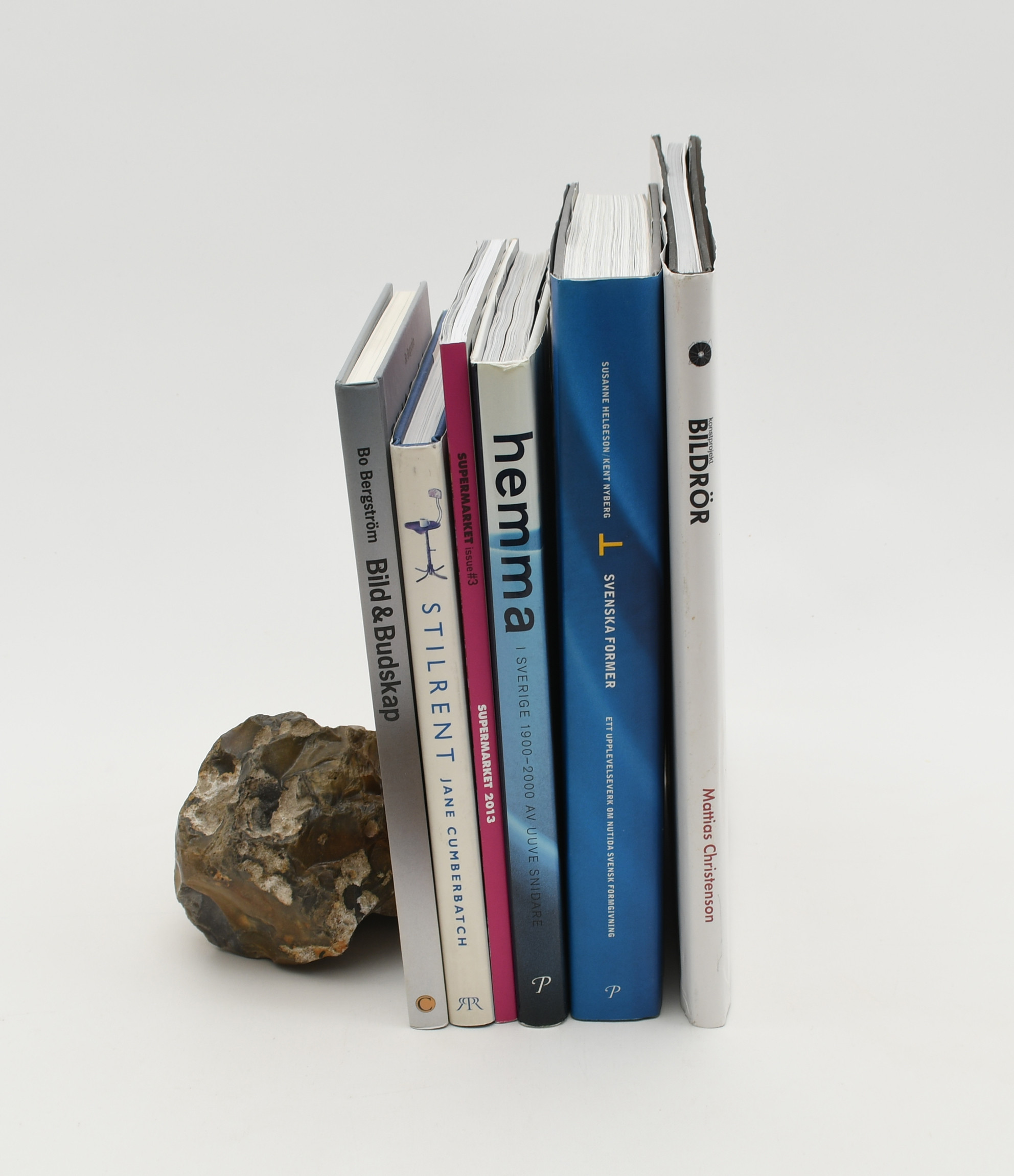 Böcker om konstprojekt, svenska former mm 6 volymer.