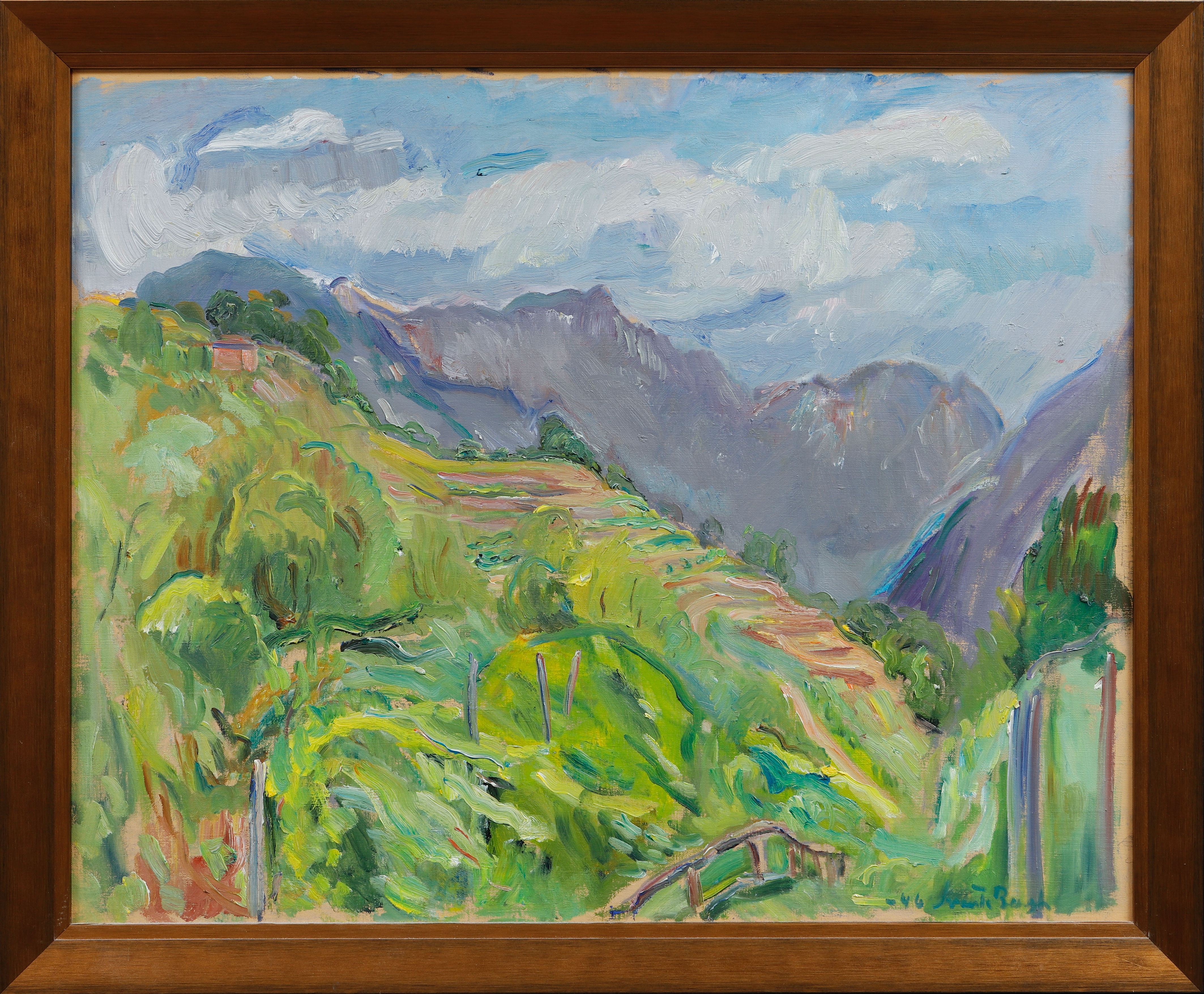 SVANTE BERGH. Åskoväder, olja på duk, signerad och daterad -46.