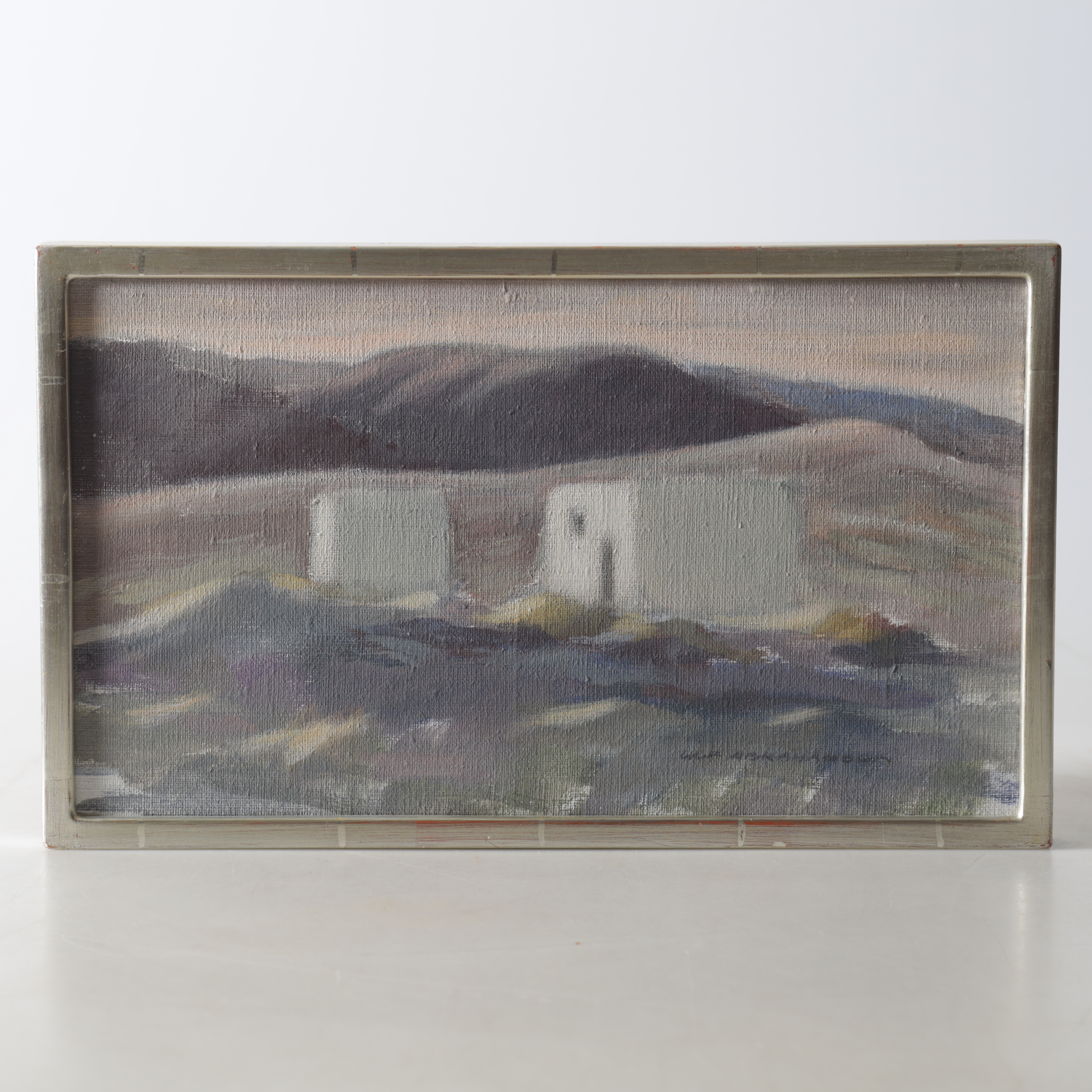 ULF ABRAHAMSSON. olja på duk, "Hus Fuerteventura", signerad.