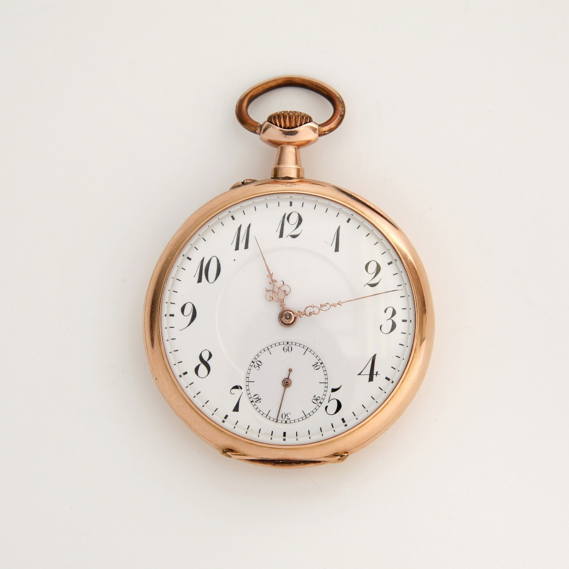 FICKUR, 14K guld, manuellt uppdrag med ankargång tidigt 1900-tal.