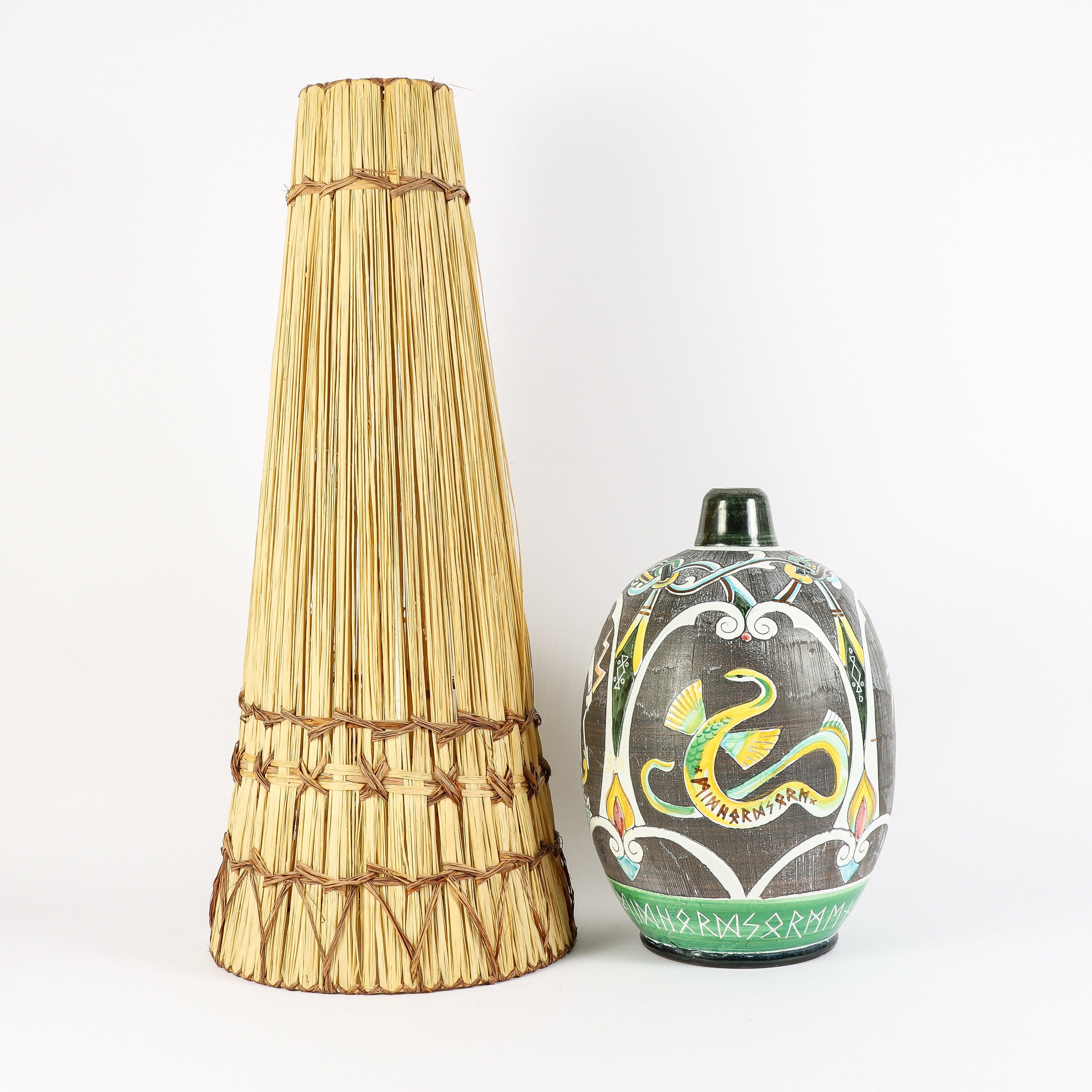 MARIAN ZAWADSKI. Golvlampa, Glaserad keramik, Tilgmans Keramik, 1962.