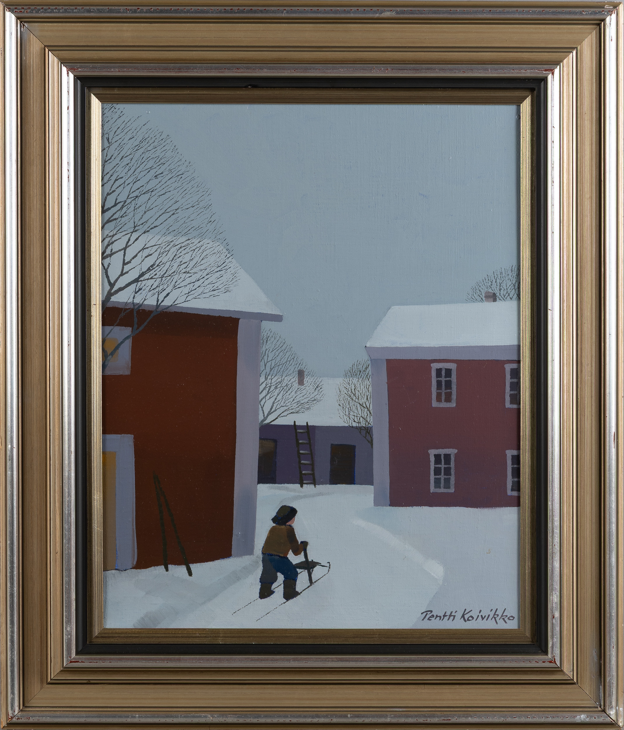 PENTTI KOIVIKKO. "Talvi" (Vinter), olja på duk, signerad 1980.