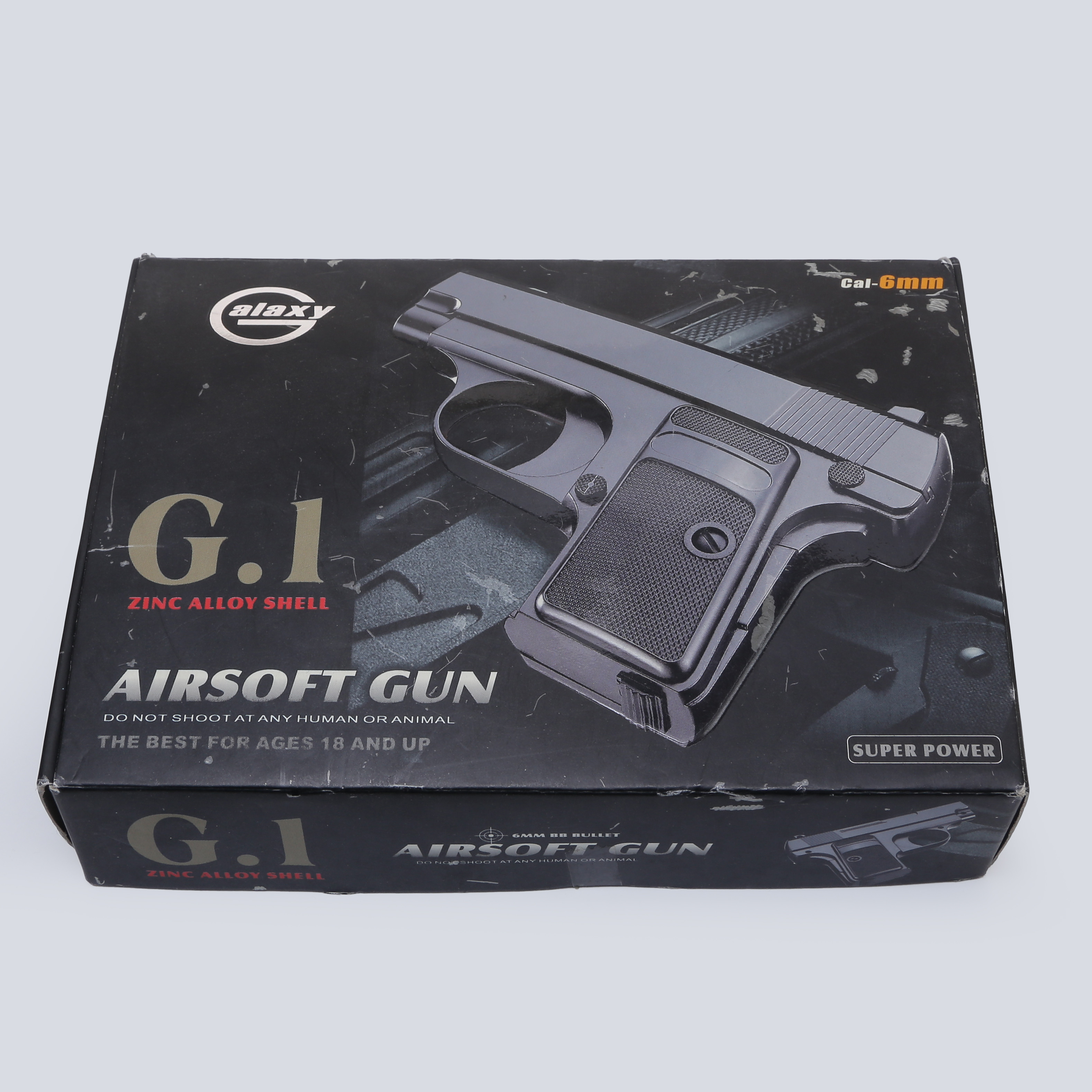 AIRSOFT PISTOL, METALL, G.1 ZINC ALLOY SHELL, CAL 6mm.