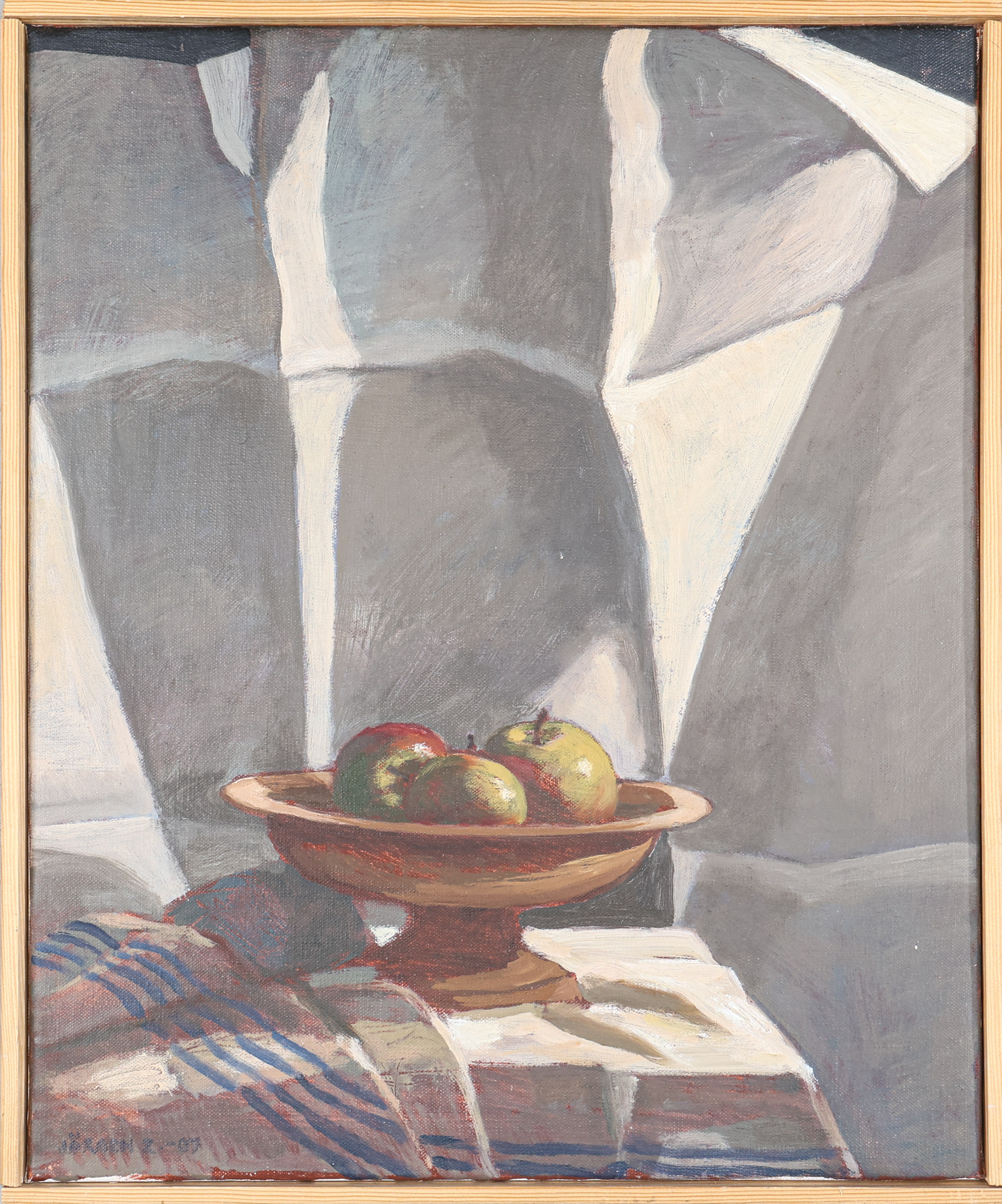 JÖRGEN ZETTERQUIST. 1928-2013. Olja på duk, fruktstilleben, signerad. Daterad 2007.