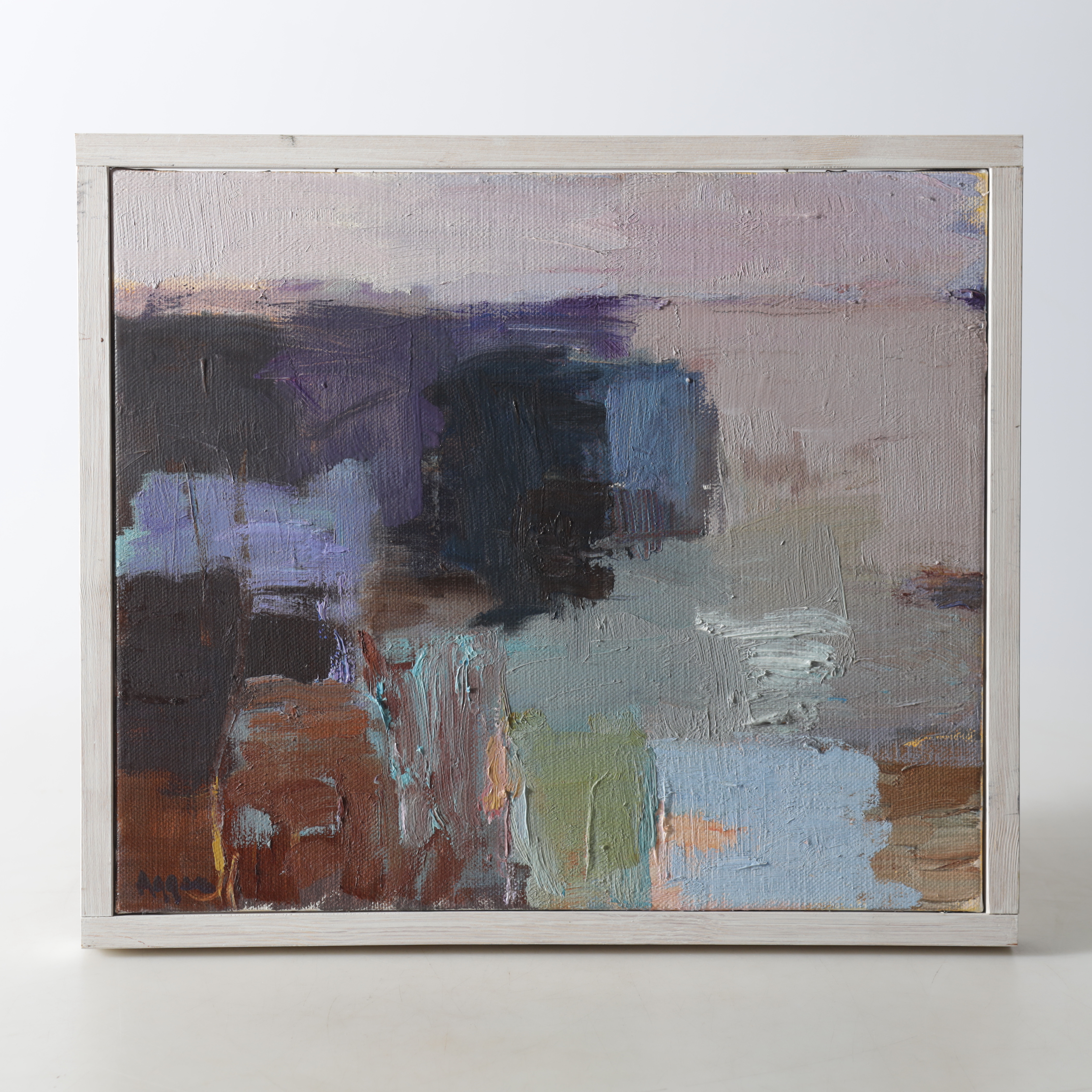 LARS AGGER. olja på duk, "Efter dag I", signerad.