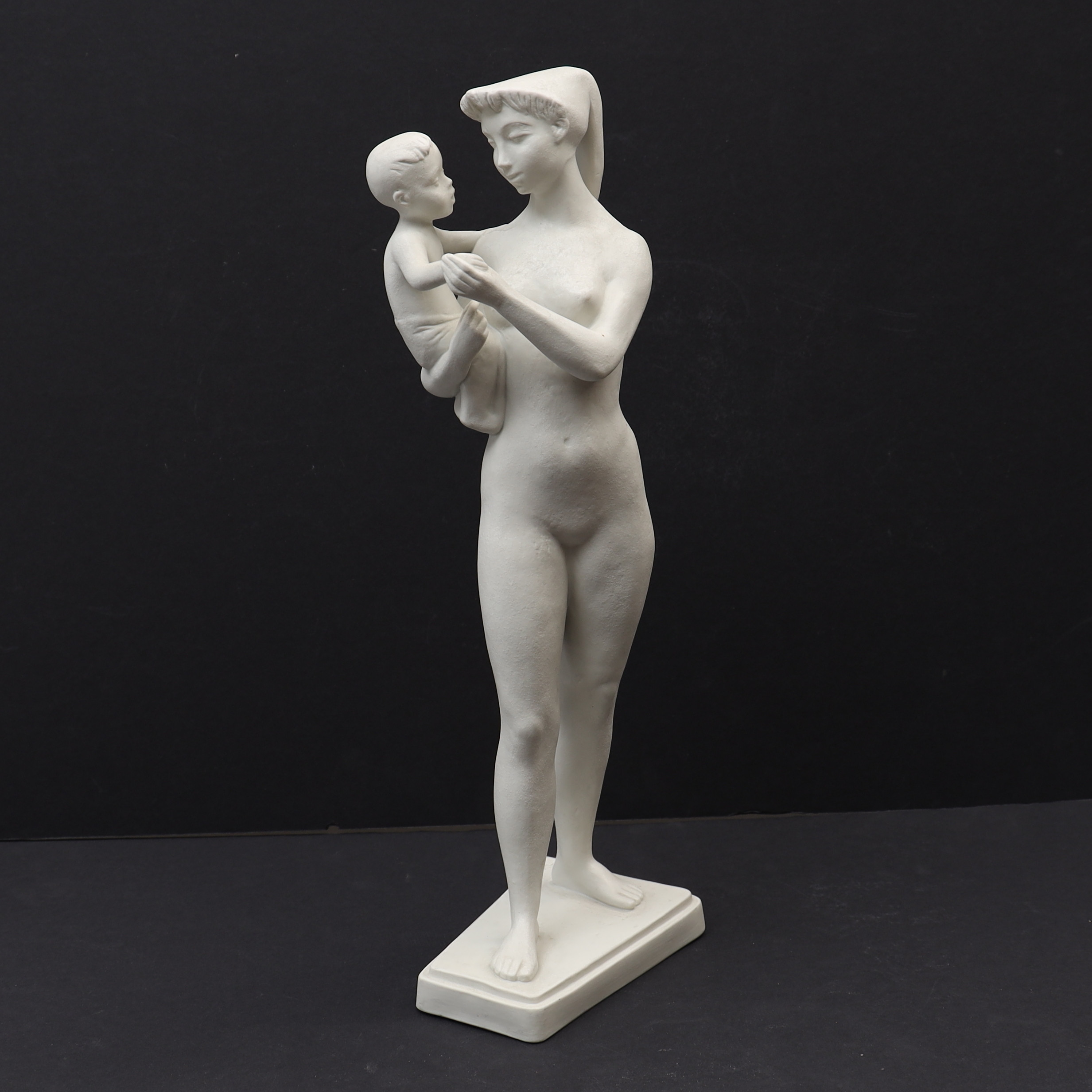 SKULPTUR, wallendorf, mor med barn, keramik.