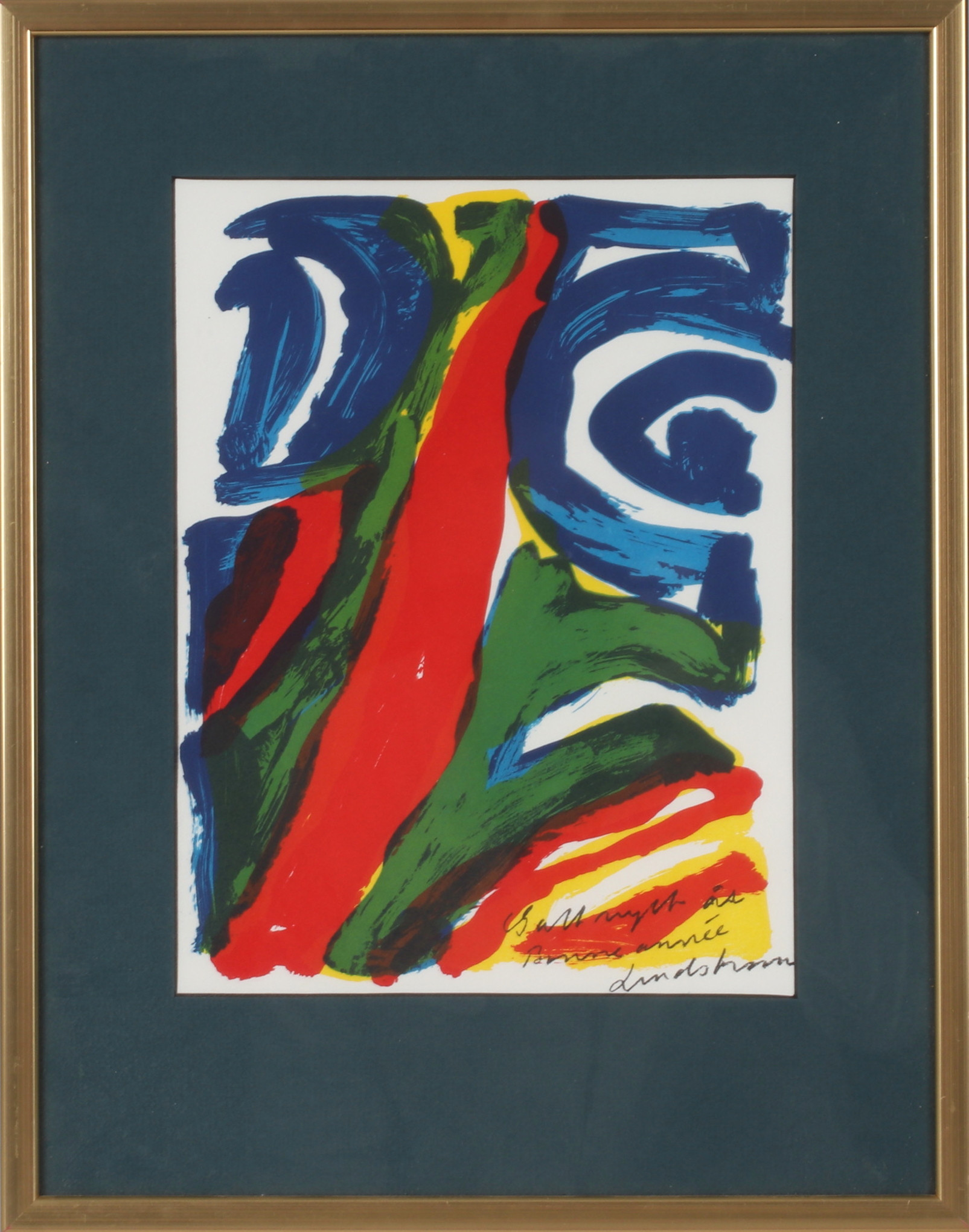 BENGT LINDSTRÖM. Gott nytt år, färglitografi, signerad i trycket.