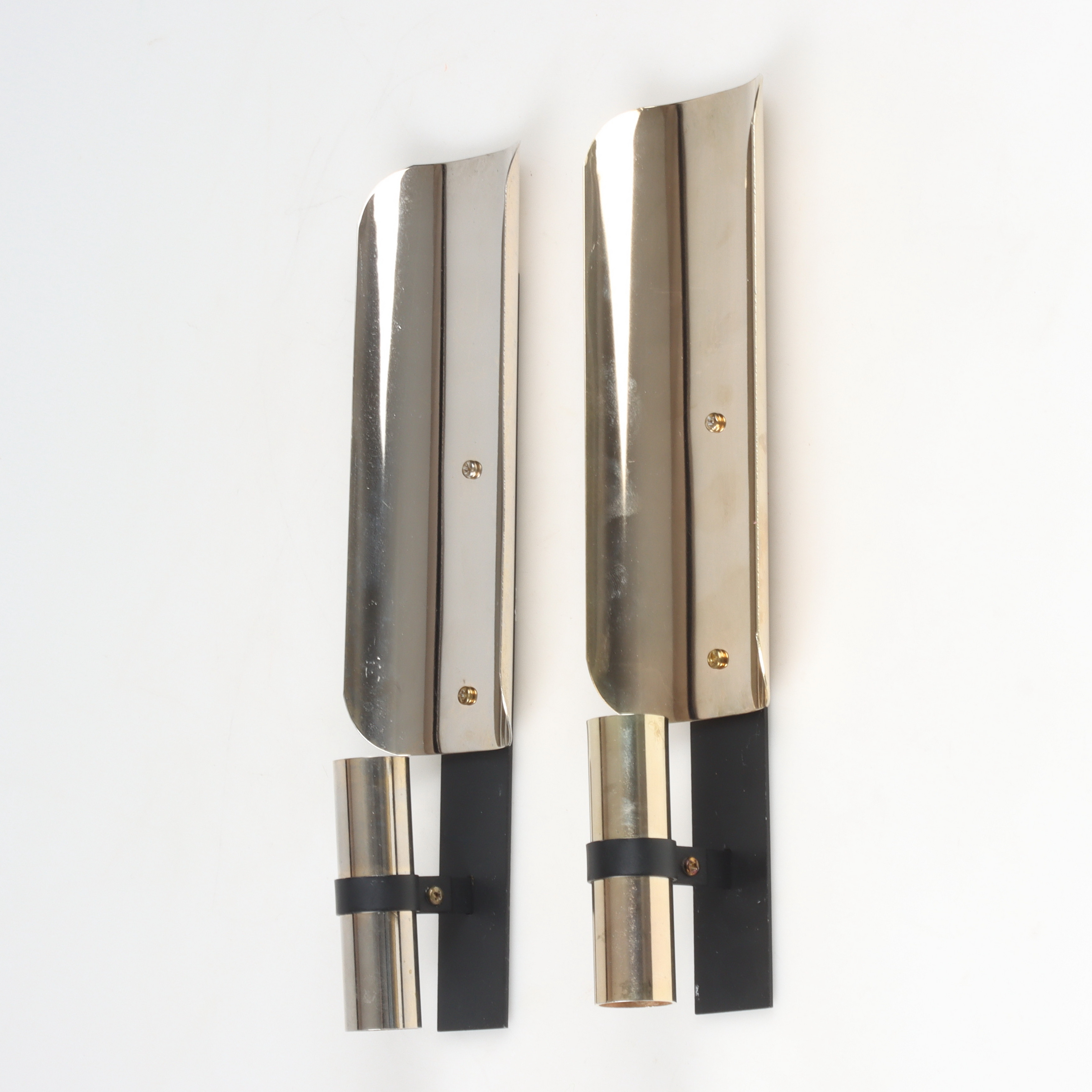 VÄGGLJUSSTAKAR, ett par, metall, 19/2000-tal.