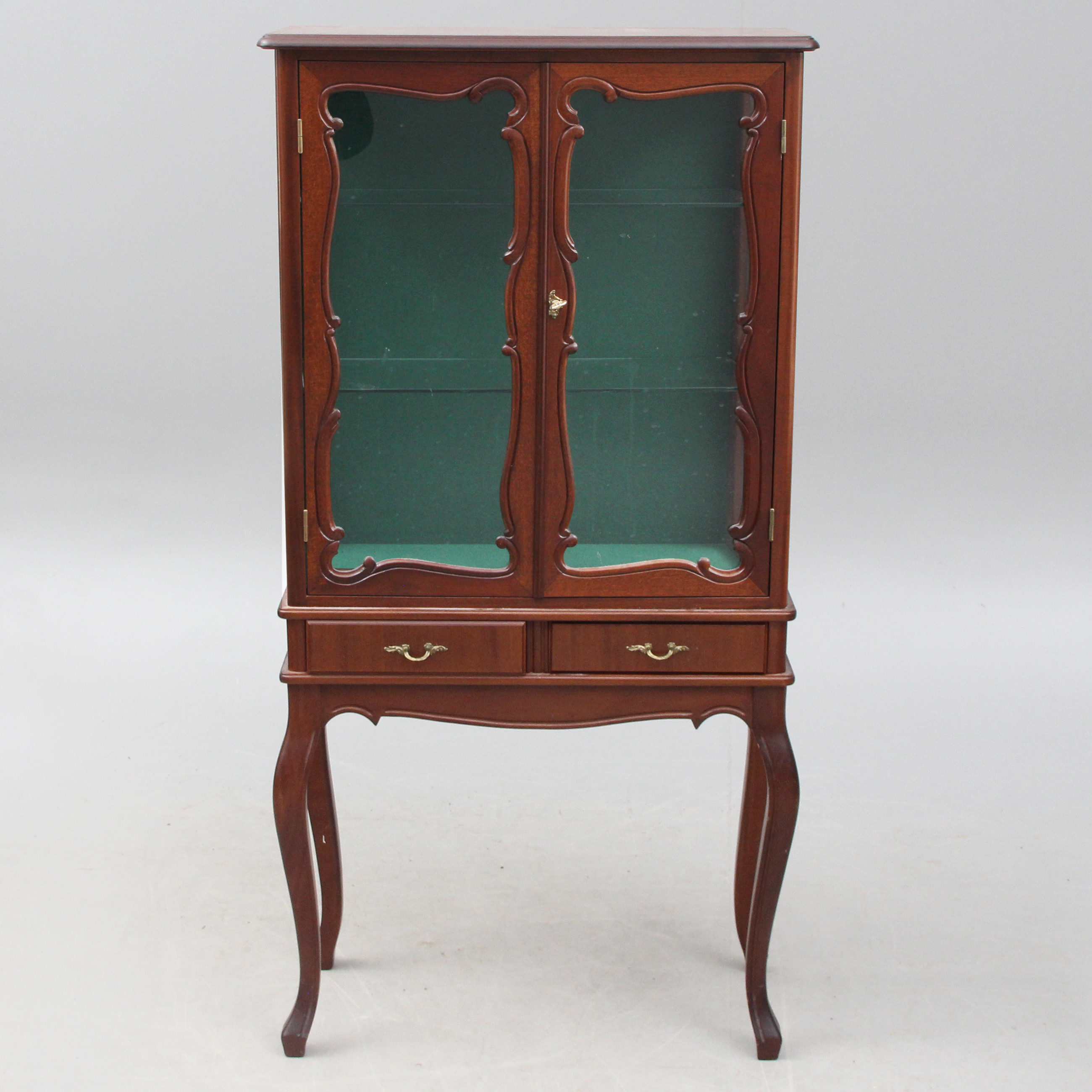 VITRINSKÅP, glas/trä, 1900-tal.