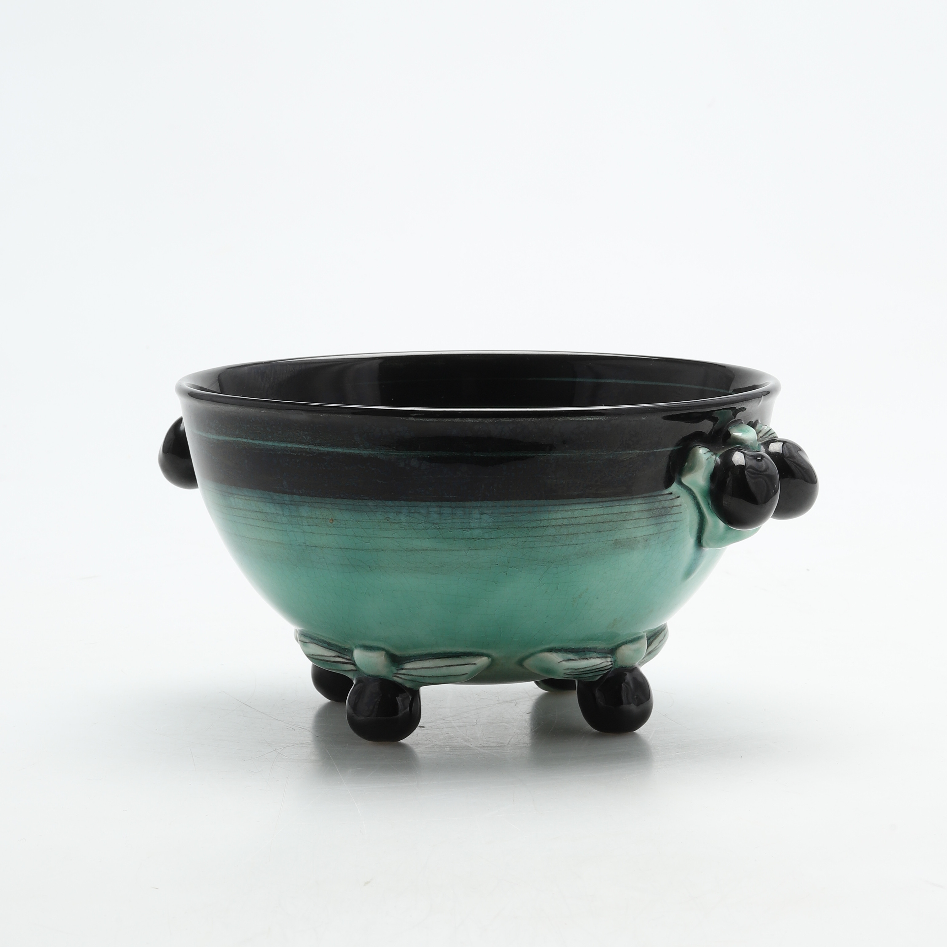 ILSE CLAESSON. flintgods, skål, art deco, Rörstrand, 1930-tal.