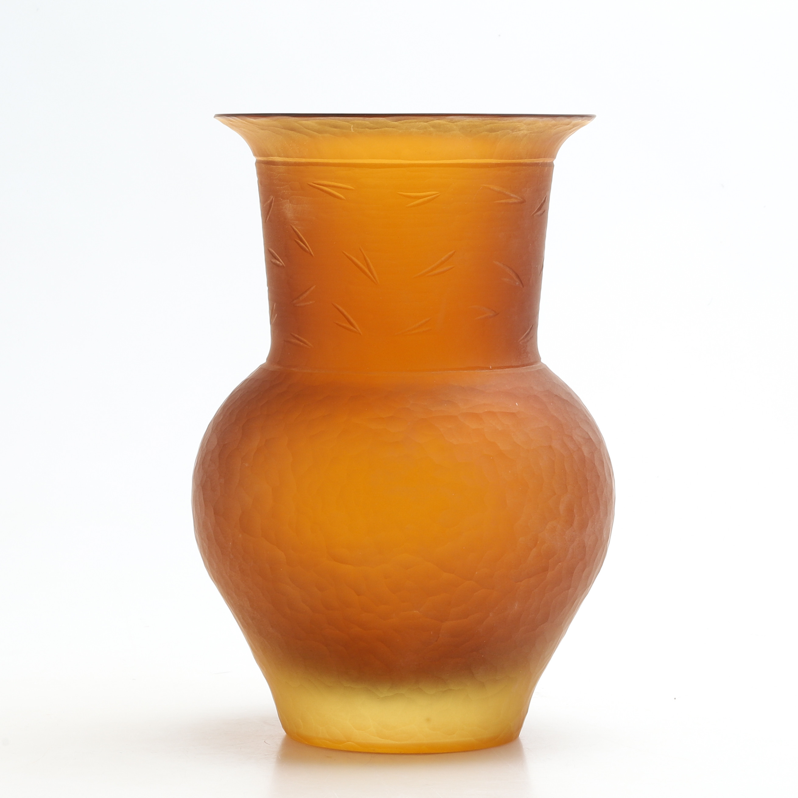 VAS, glas, Rossetto, Murano, signerad, Italien 1900-talets andra hälft.