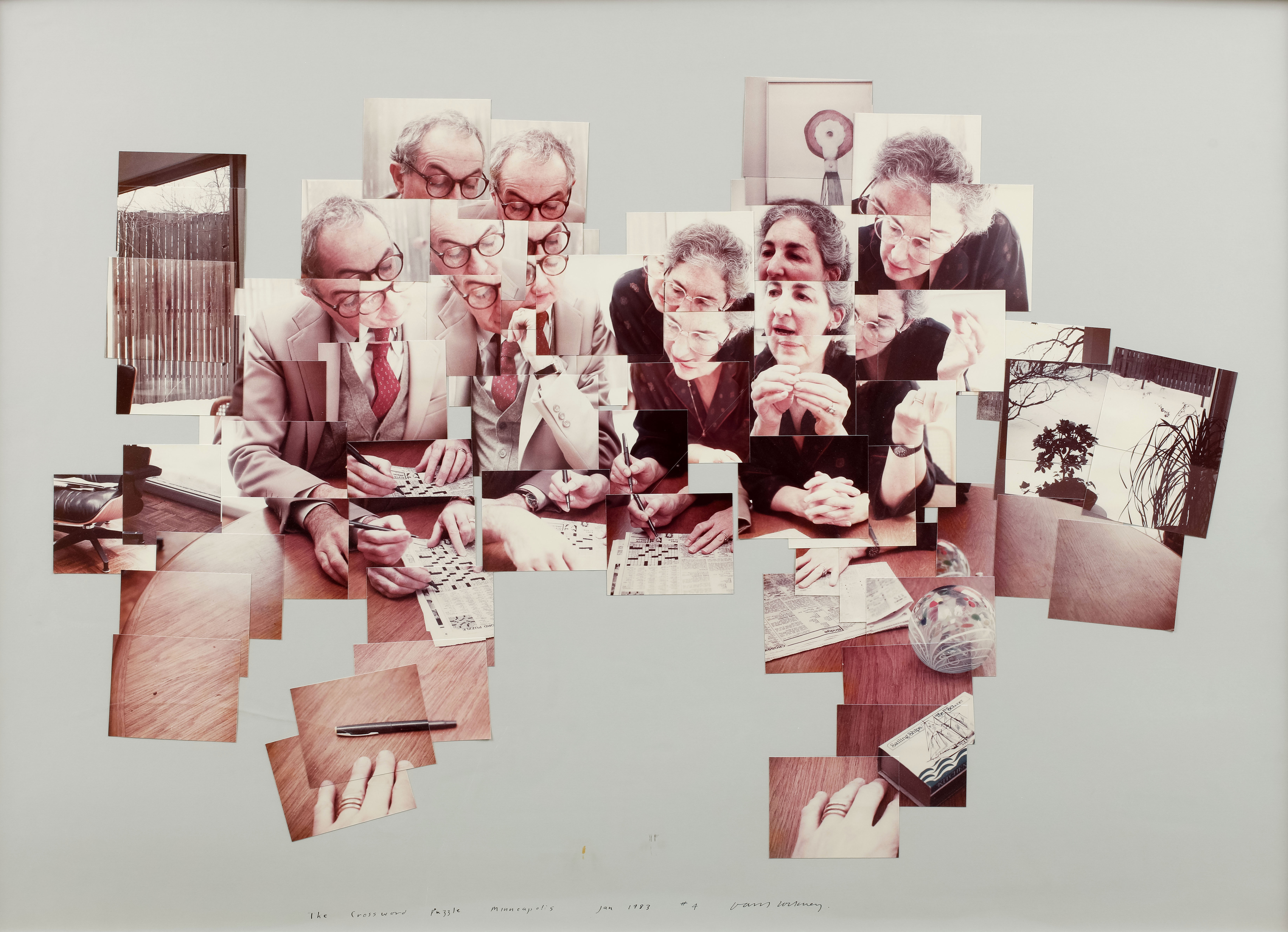 DAVID HOCKNEY. "The Crossword Puzzle, Minneapolis". Fotocollage, no 4. Utförd januari 1983.