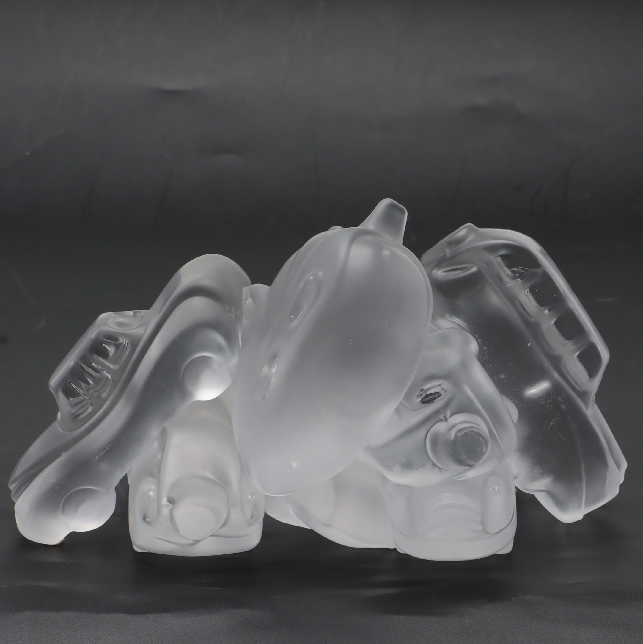 OLLE BROZÉN. Skulptur, konstglas, "Car-Toons", Unique, signerad, Kosta Boda.