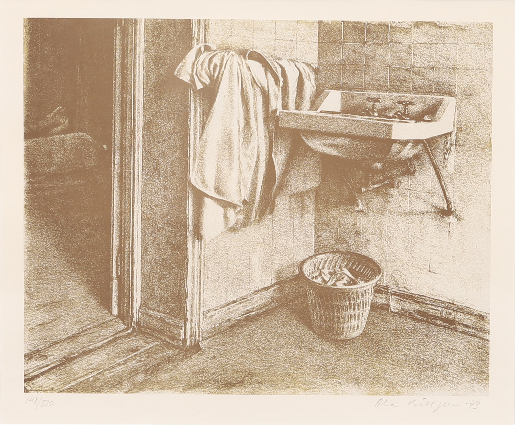 OLA BILLGREN. Litografi, signerad, daterad -73 och numrerad 2148/330.