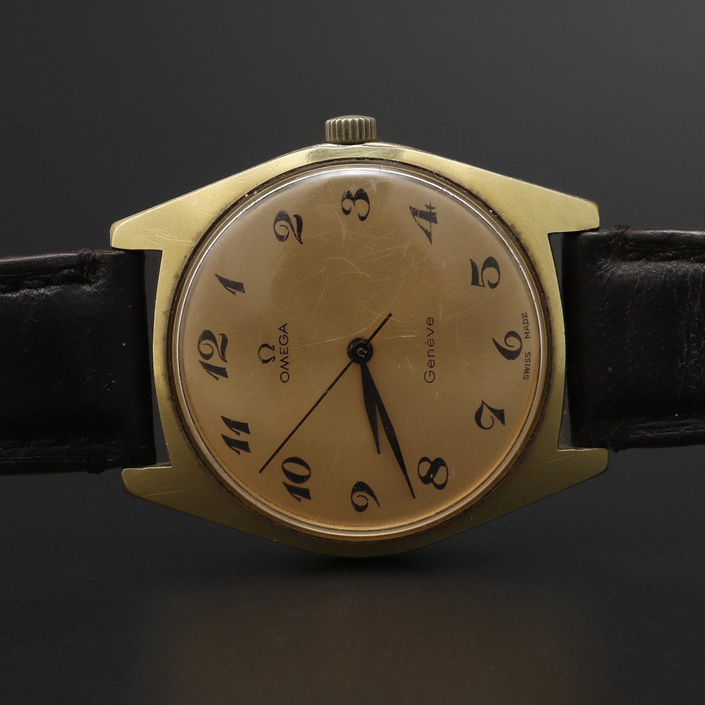 ARMBANDSUR, Omega, Genève, stål/doublé, manuell, ca 1970.