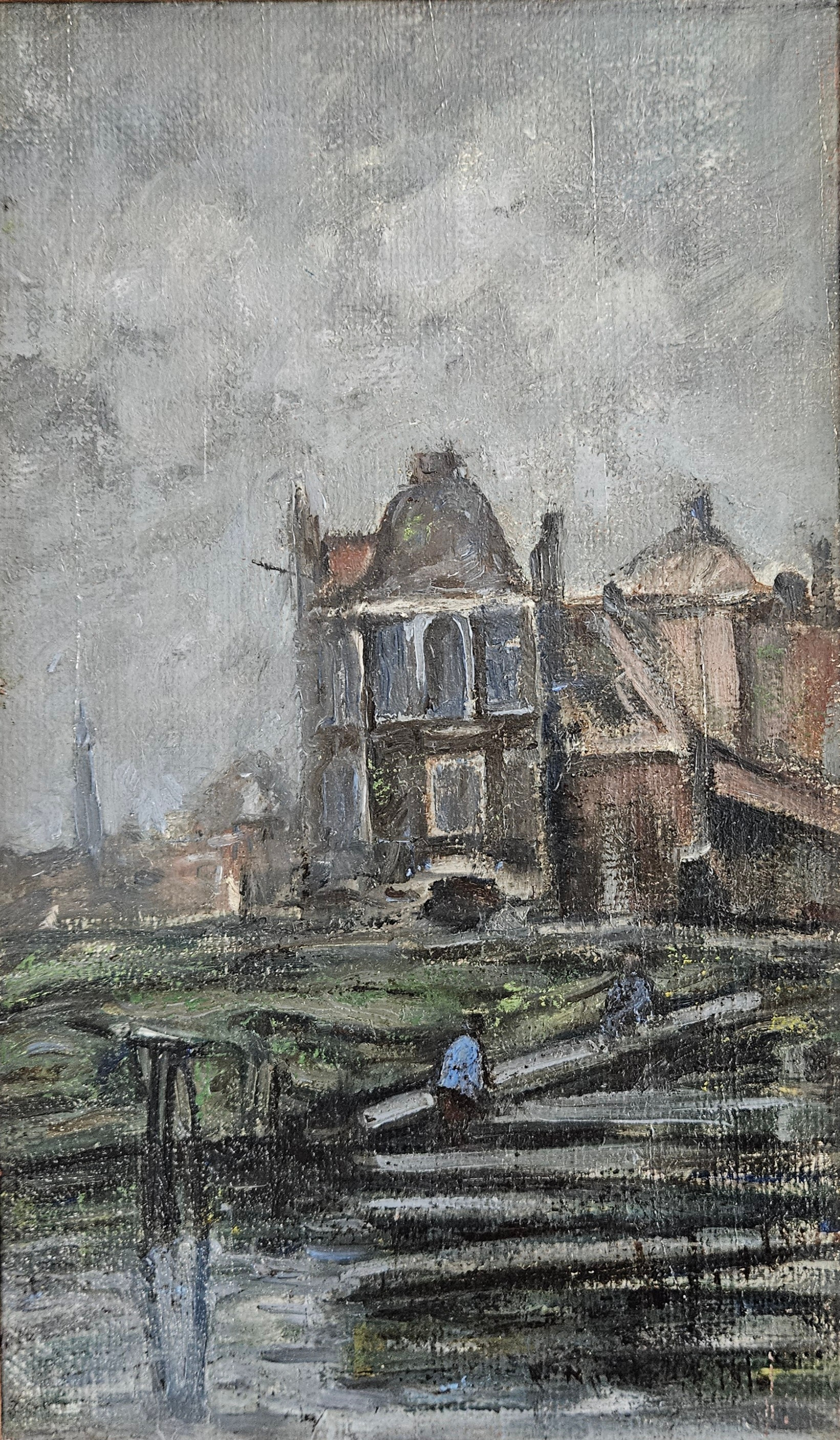 REINHOLD NORSTEDT. Olja på duk, uppklistrad på pannå, signerad och daterad 1910.