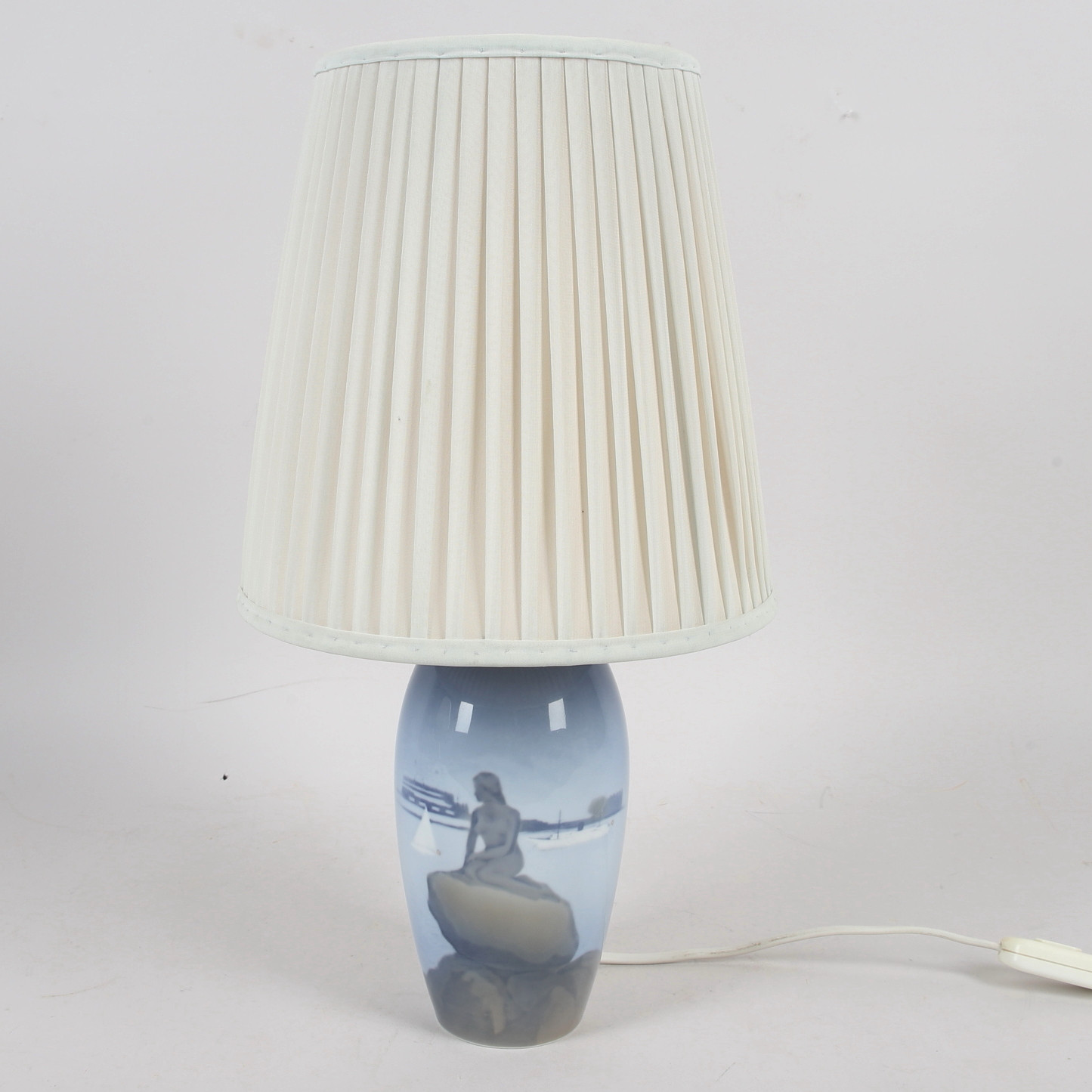 BORDSLAMPA, porslin, "Den lille havfrue", Bing & Gröndahl, Danmark.