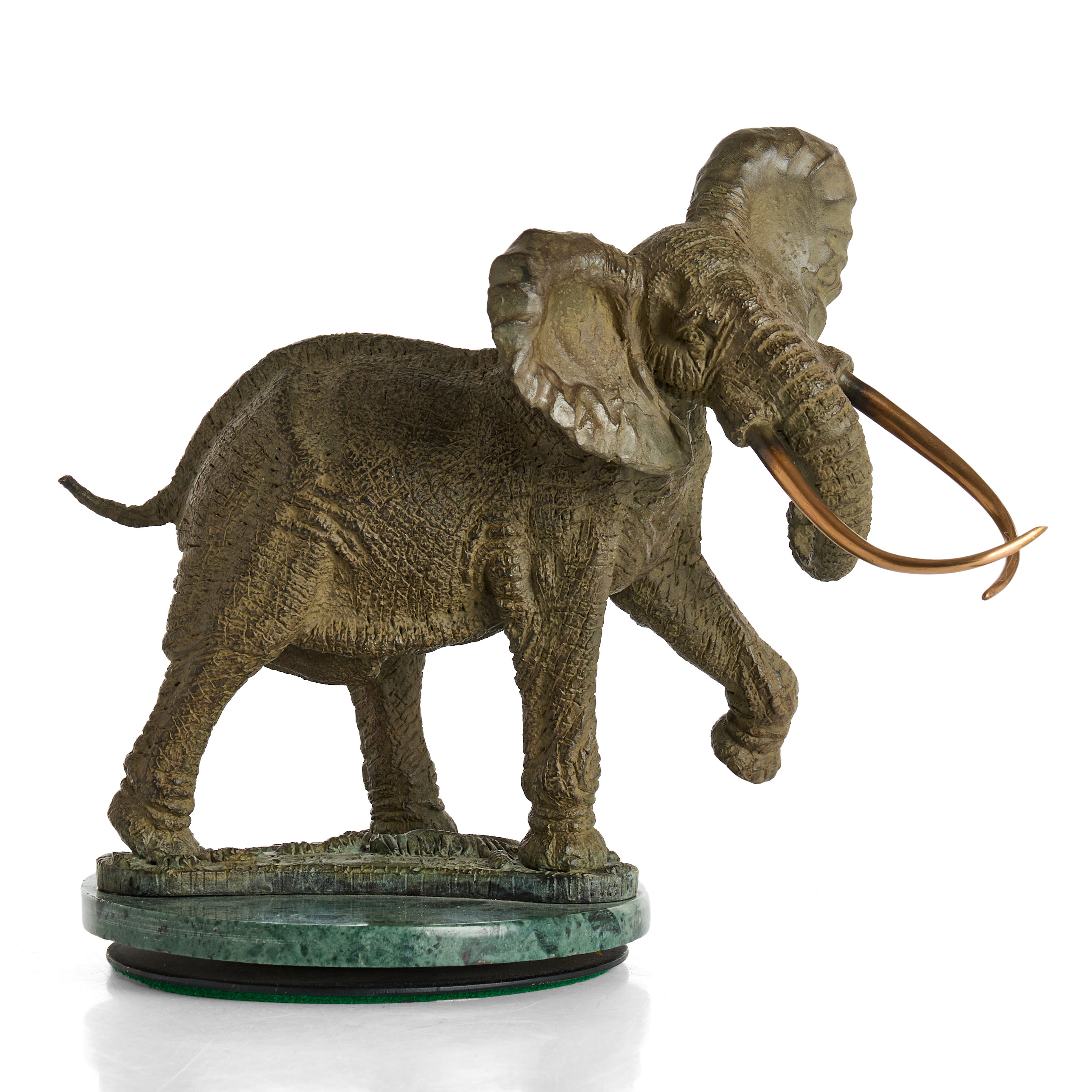 SKULPTUR, brons, elefant, på stensockel, Sydafrika, signerad, numrerad.