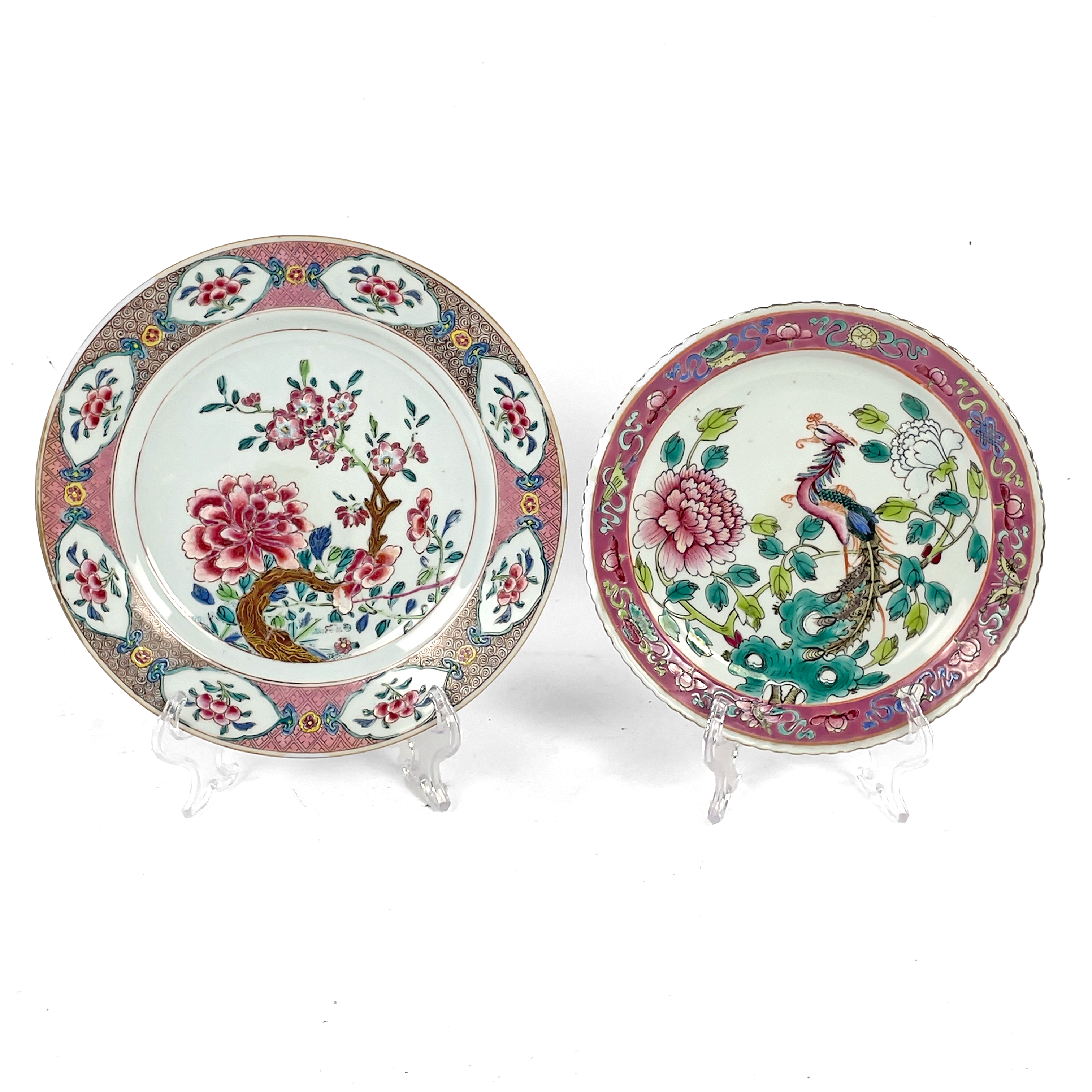 TALLRIKAR, 2 st, porslin, Kina 1700/1800-tal.